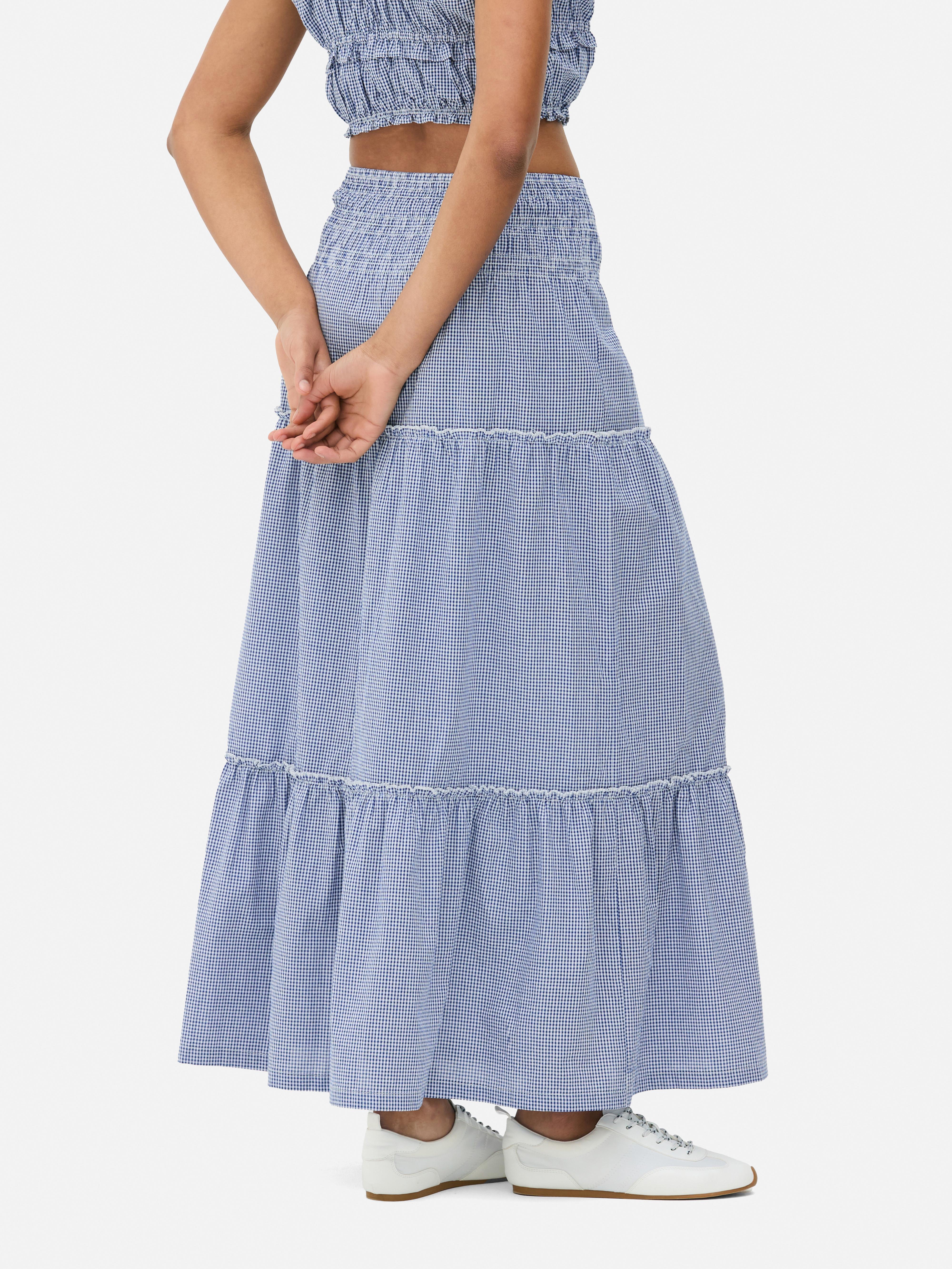 Gingham Maxi Skirt
