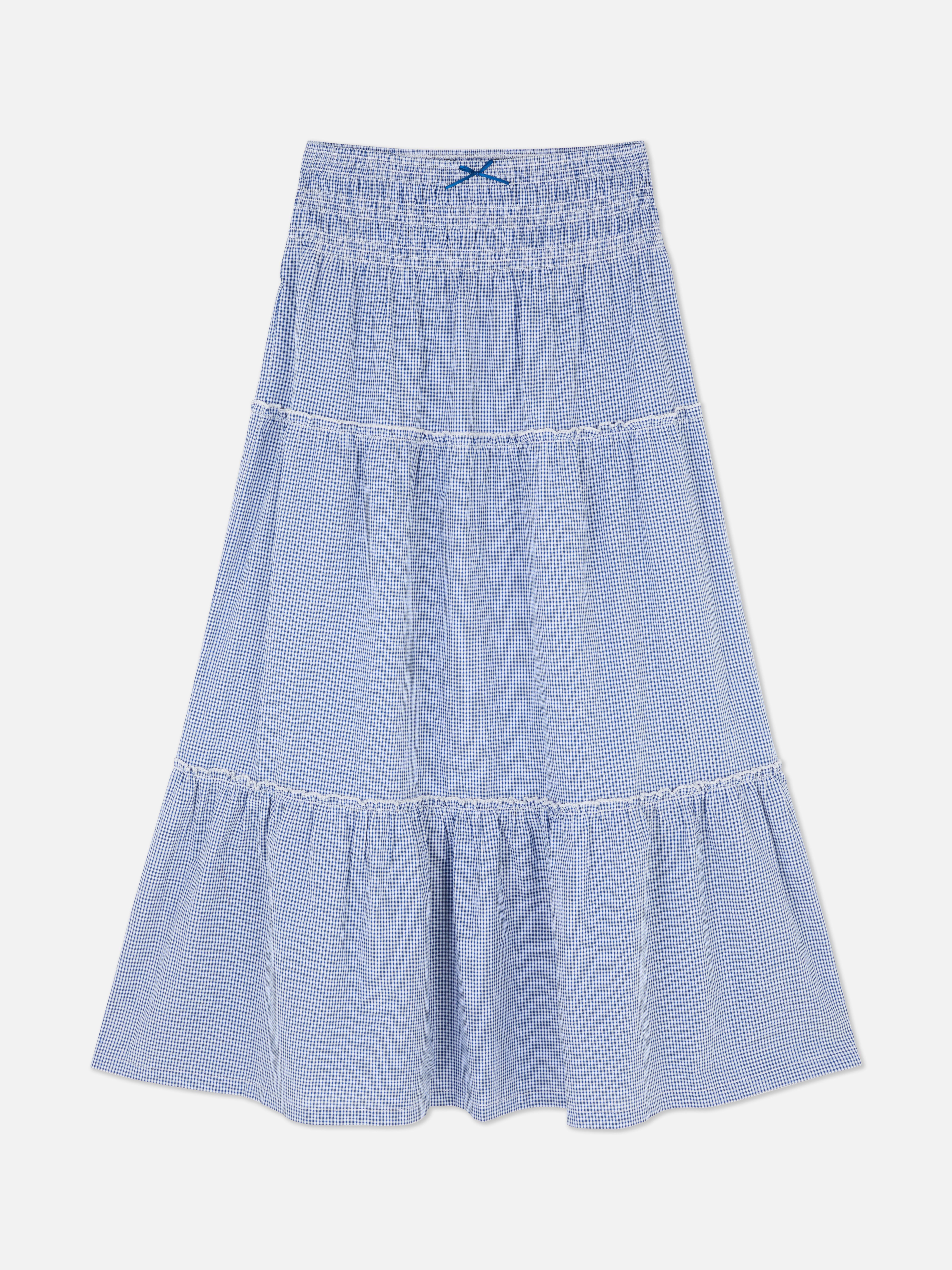 Gingham Maxi Skirt