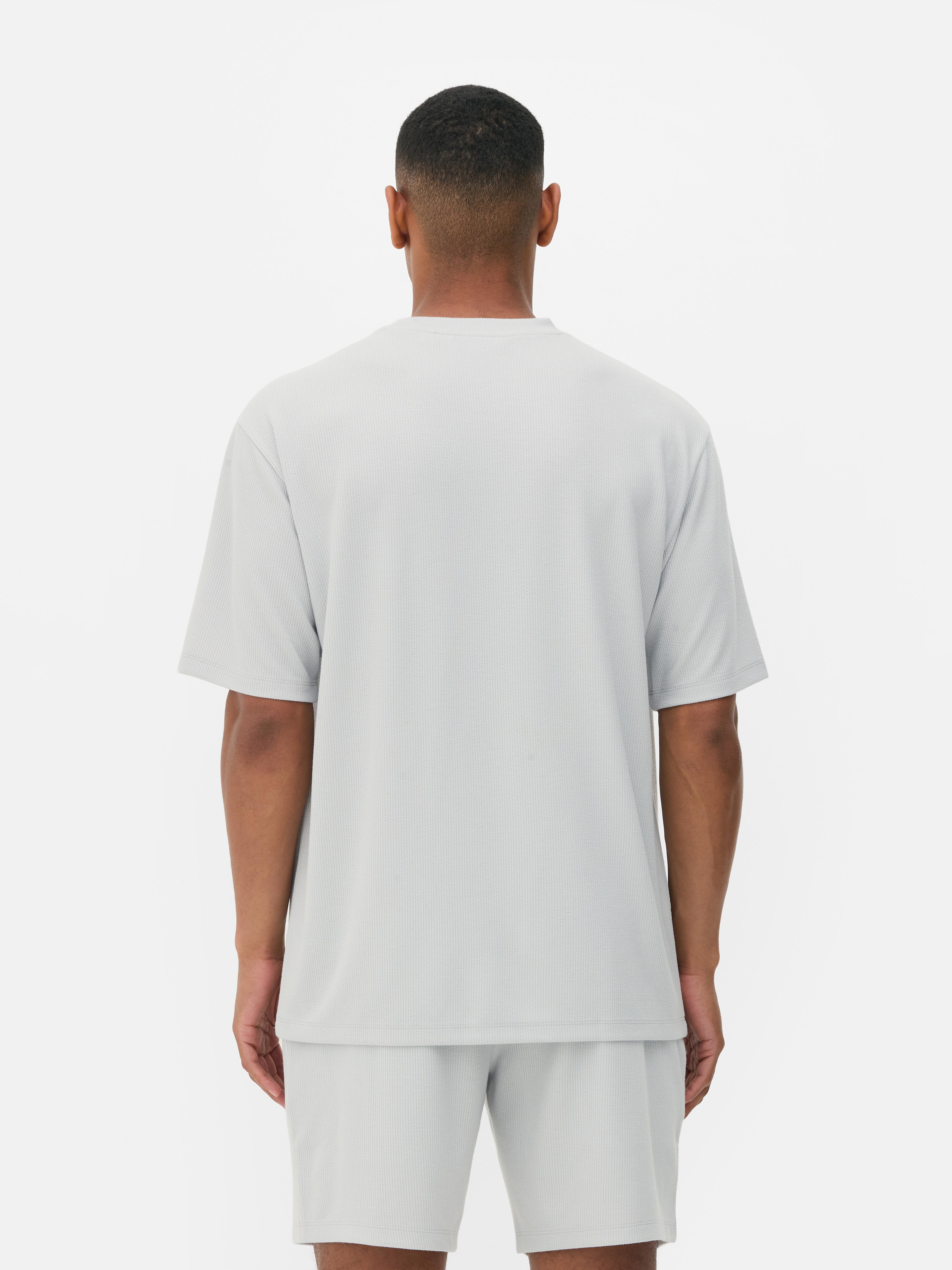T-shirt met korte mouwen en textuur