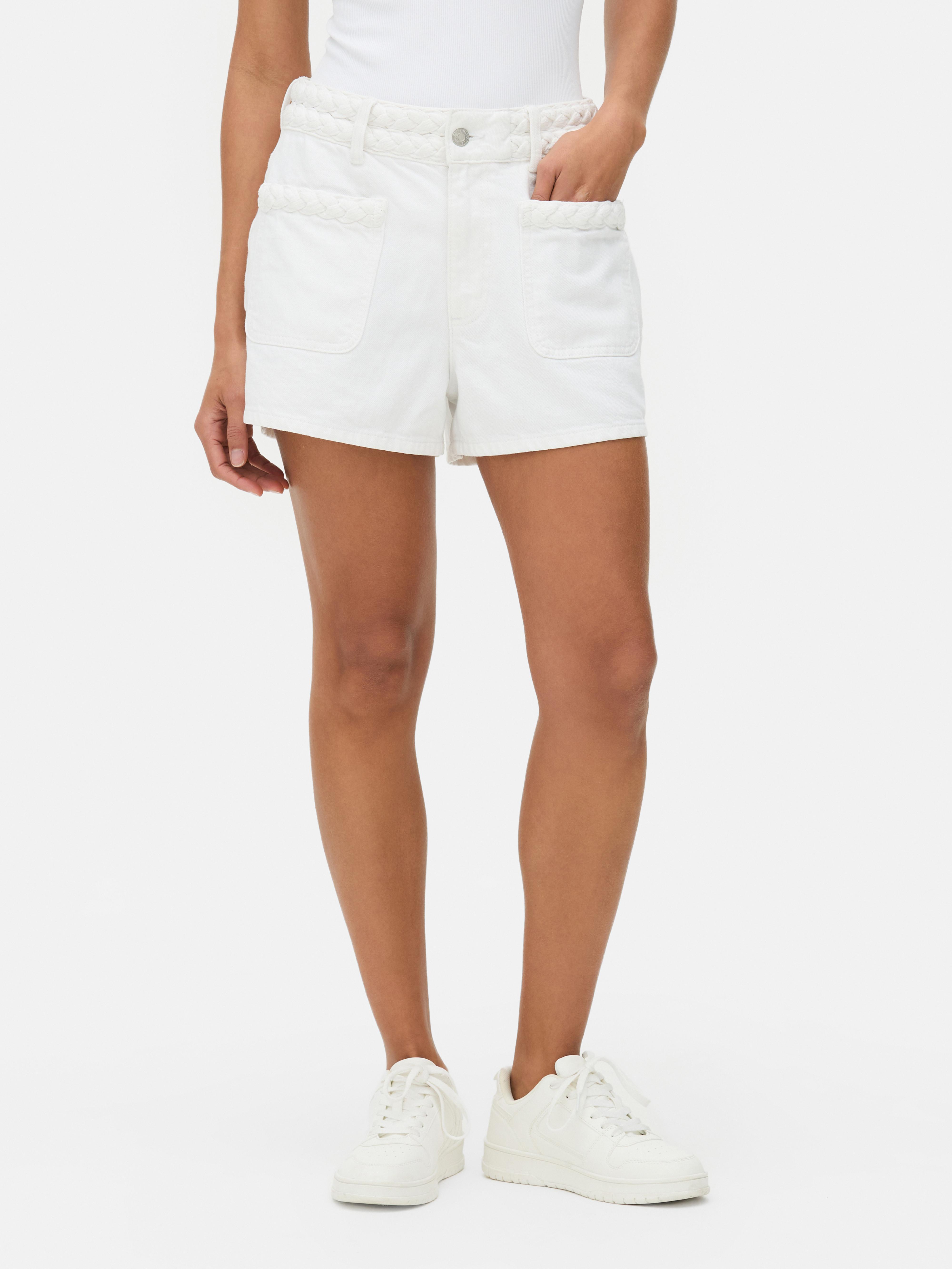 Denim Shorts Pantalon Corto Blanco Primark Primark Pantalones