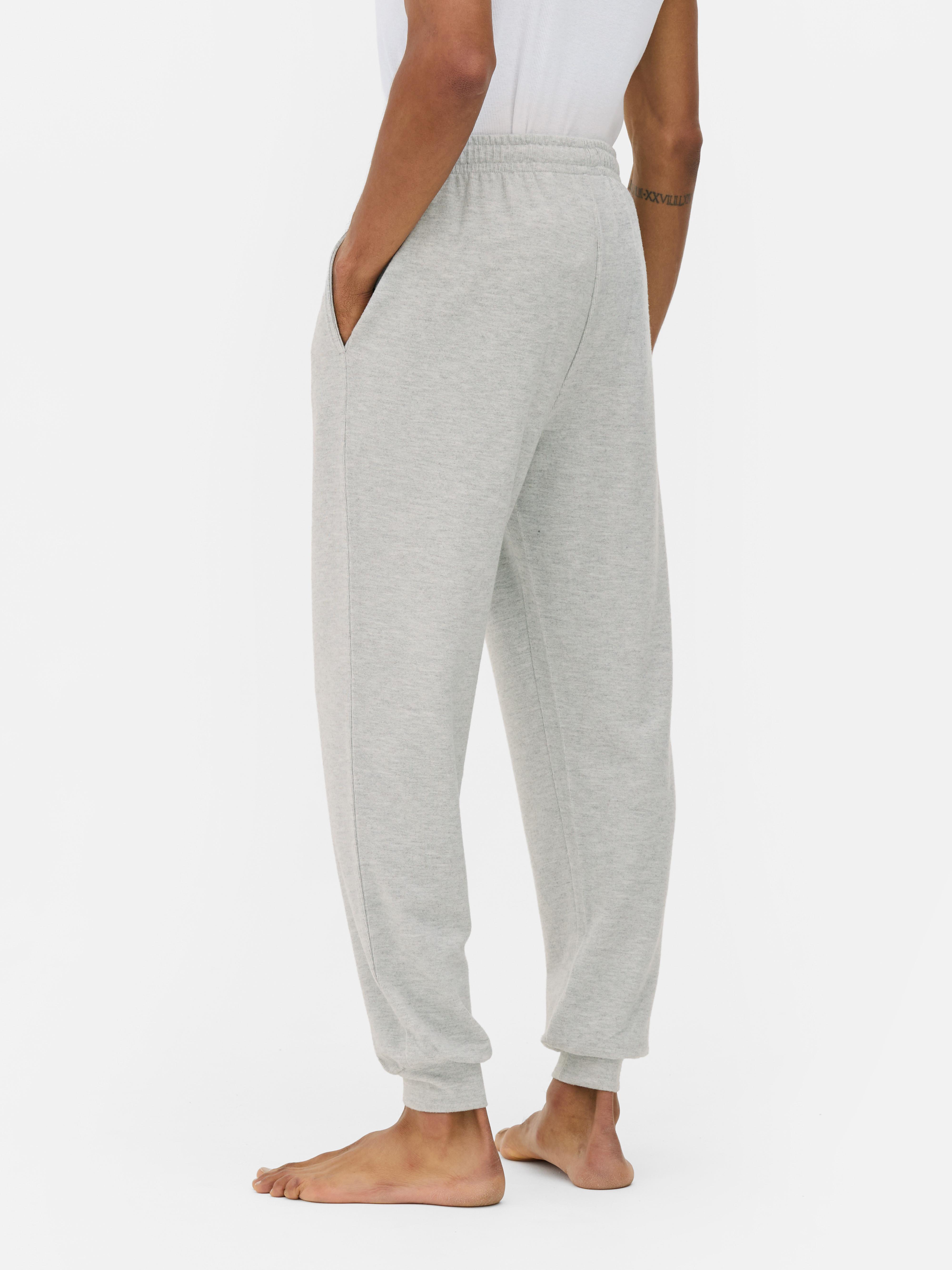 Joggingbroek met trekkoord en boorden