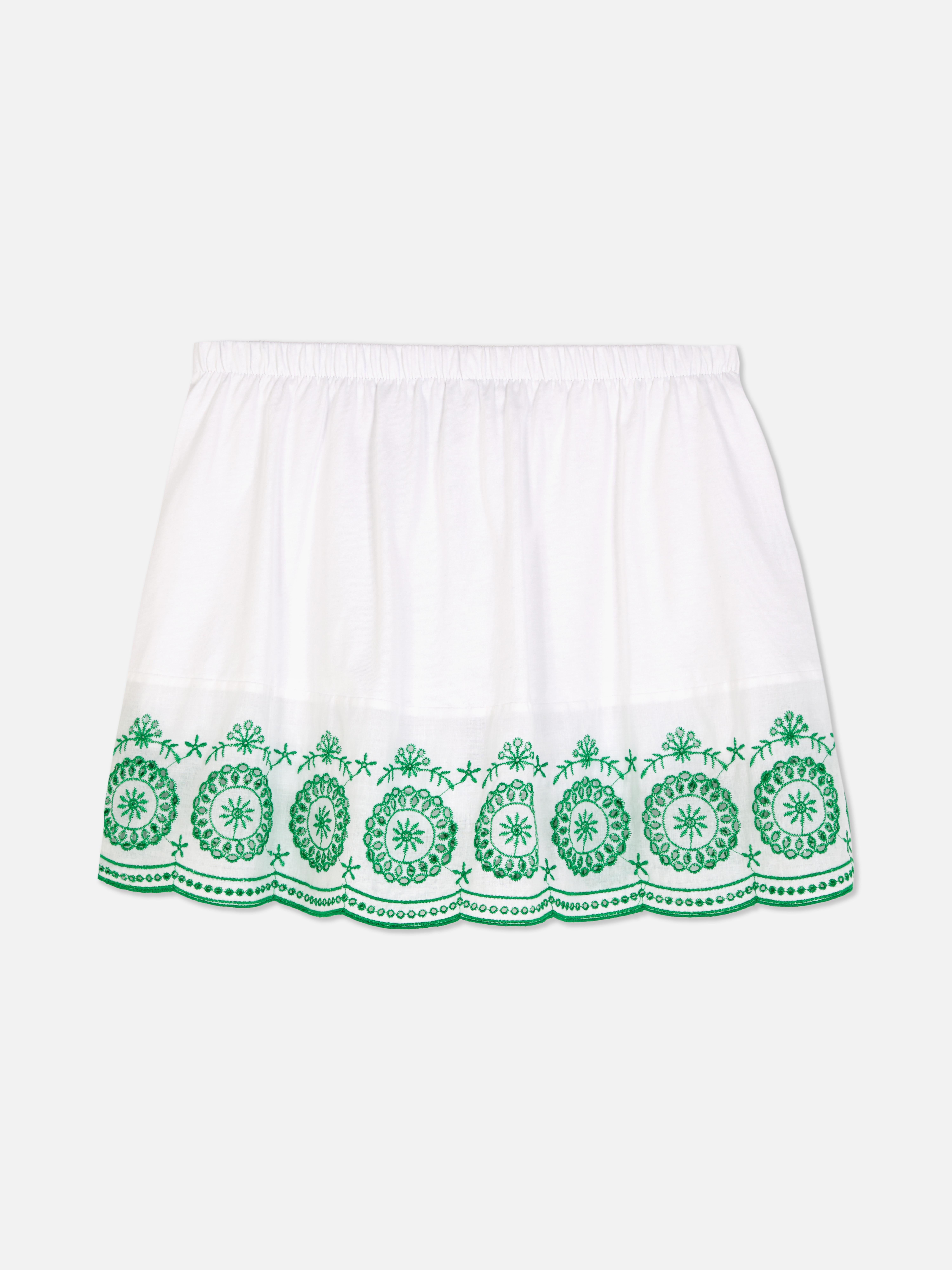Eyelet Mini Skirt