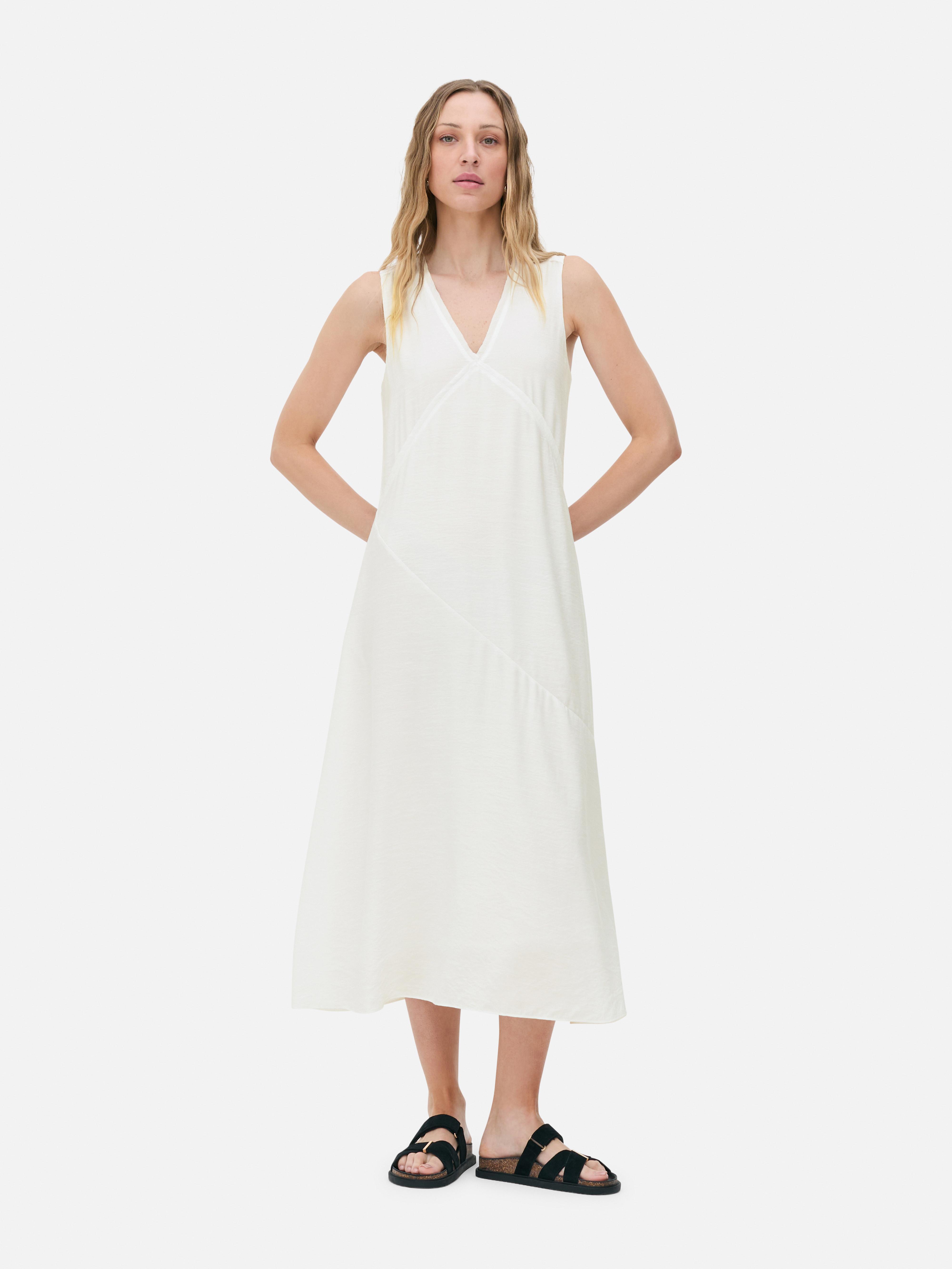 The Edit V-Neck Midi Dress