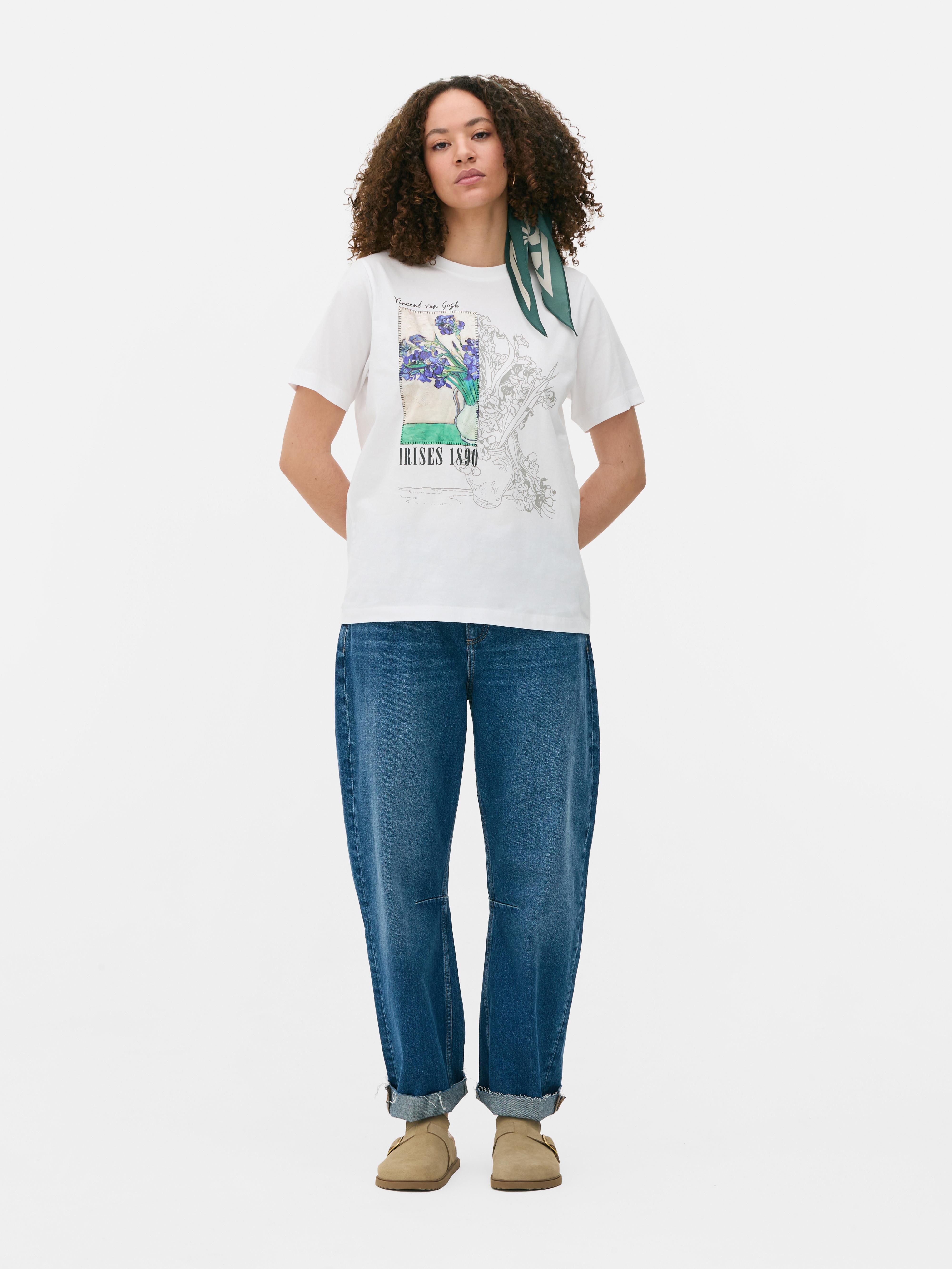 T-shirt gráfica Van Gogh Lírios
