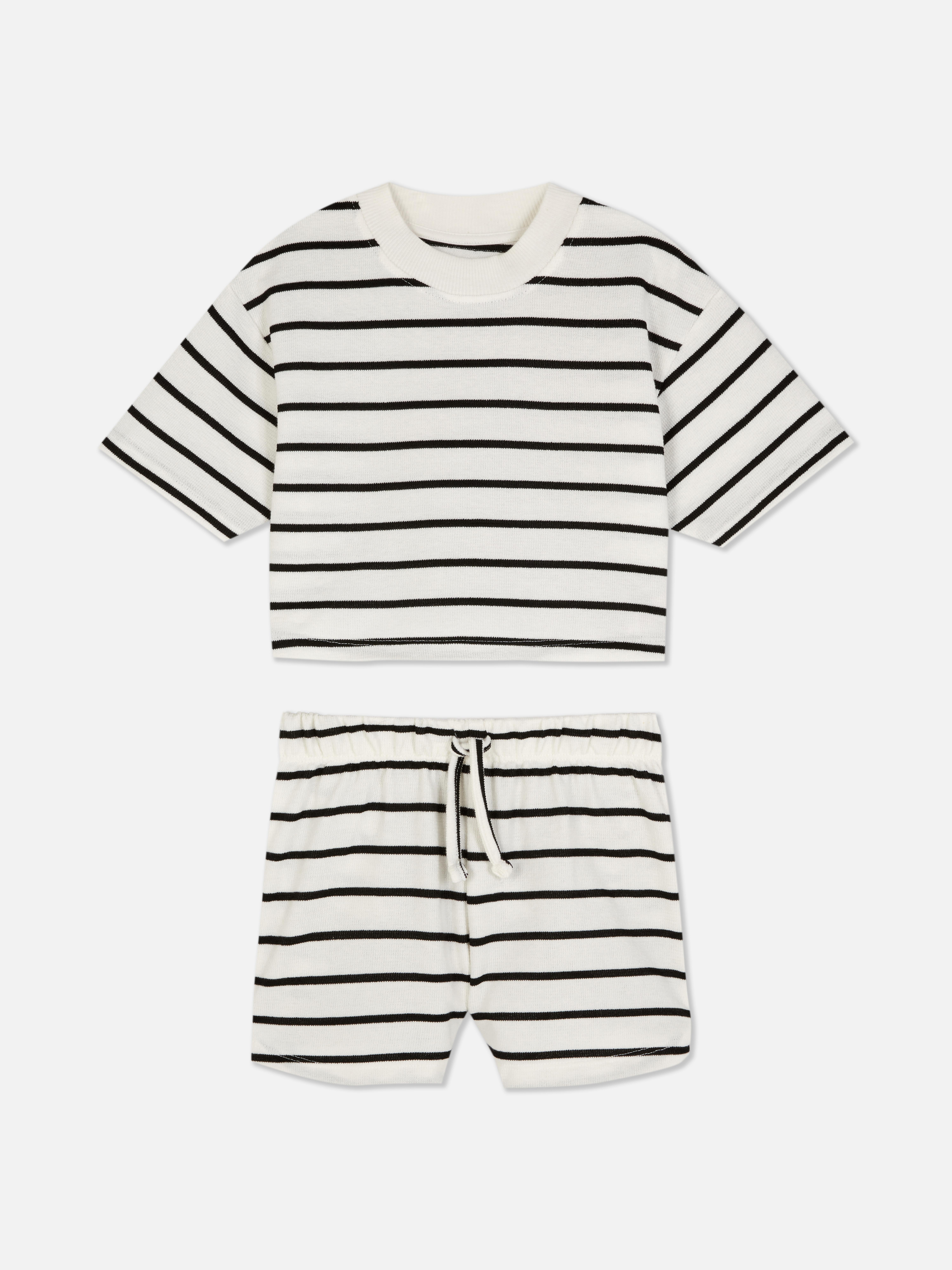 Striped T-Shirt and Shorts Set
