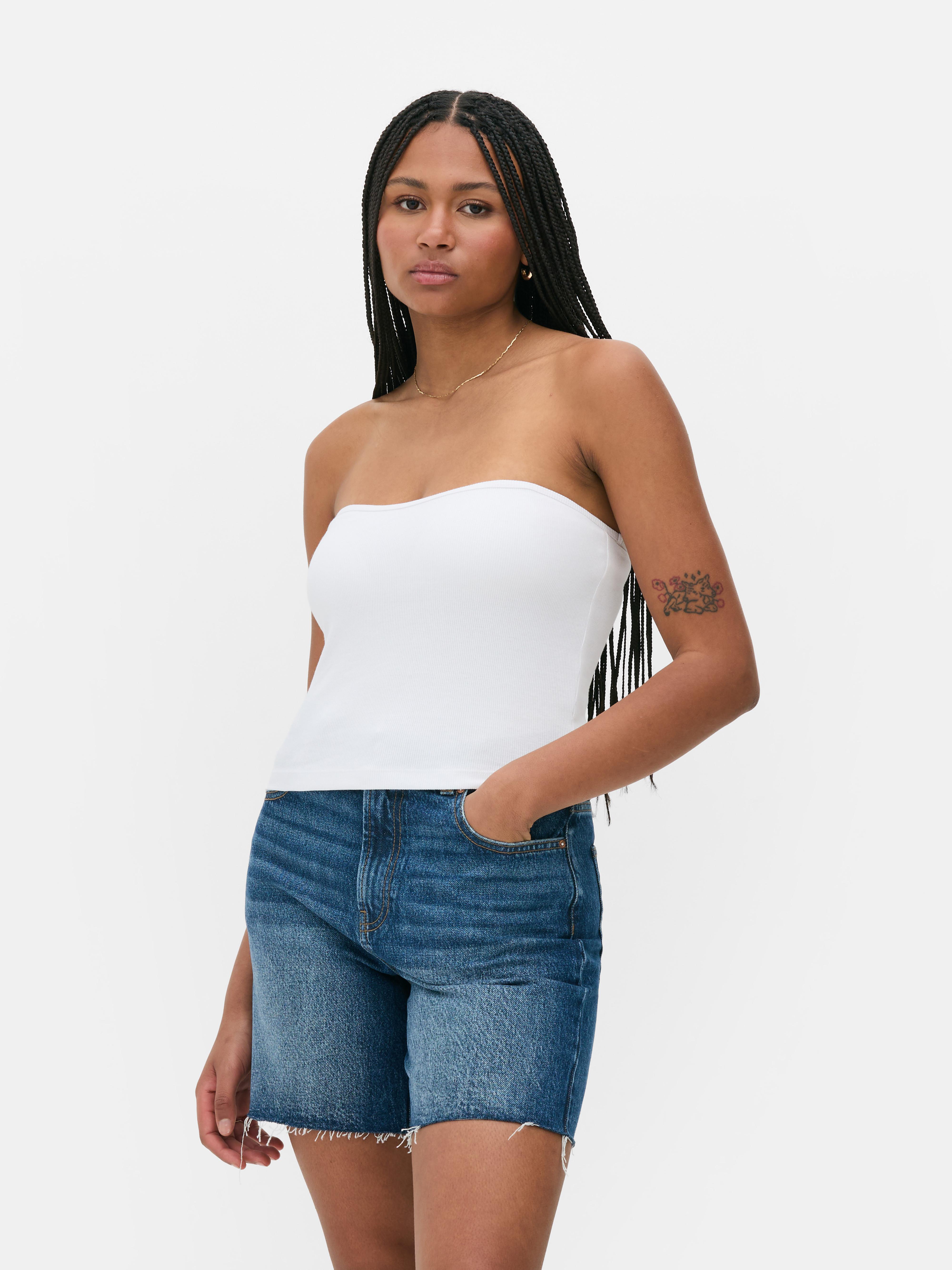Bandeau-Top mit integriertem BH