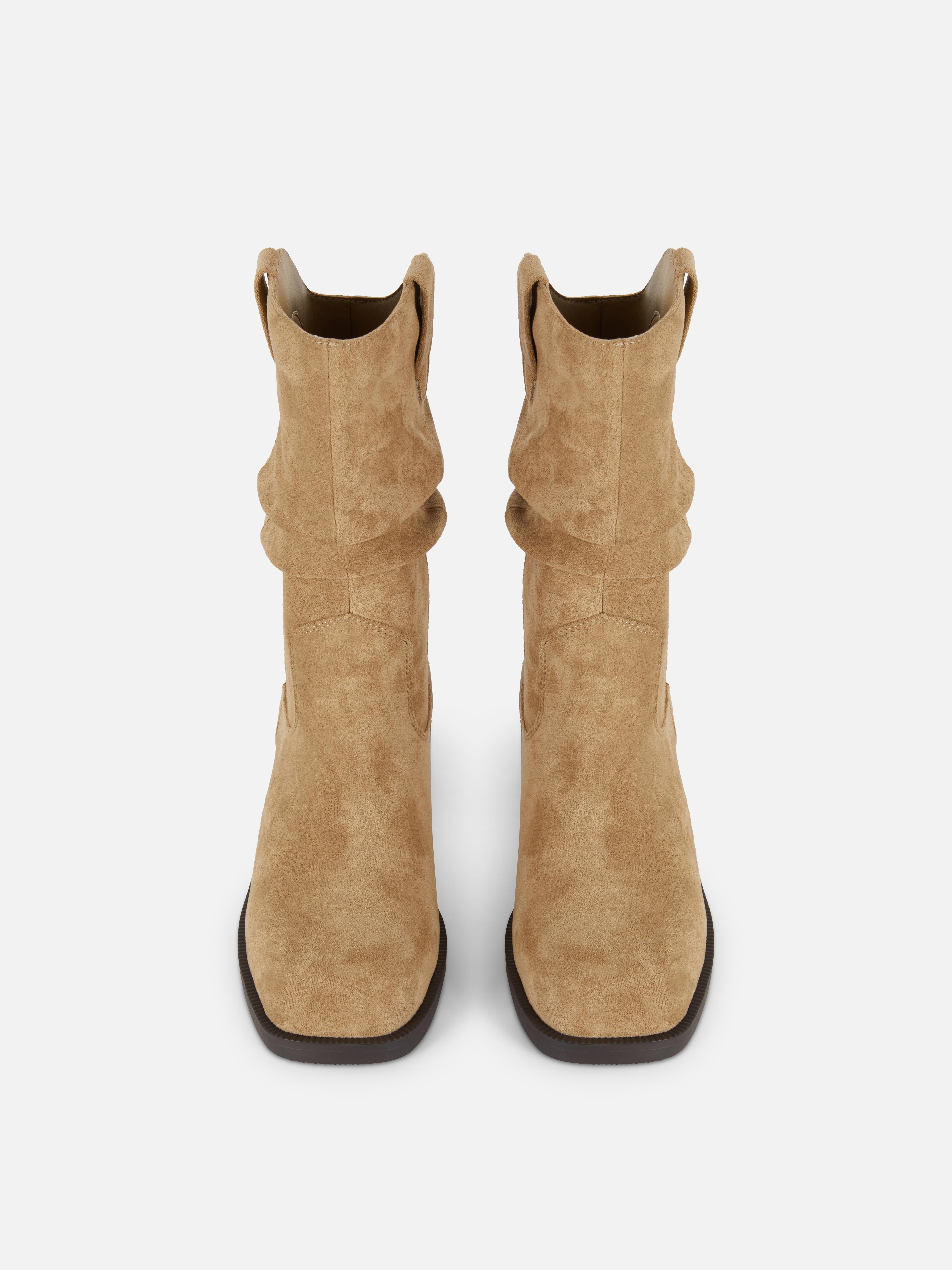 Rita Ora Slouchy Heeled Boots