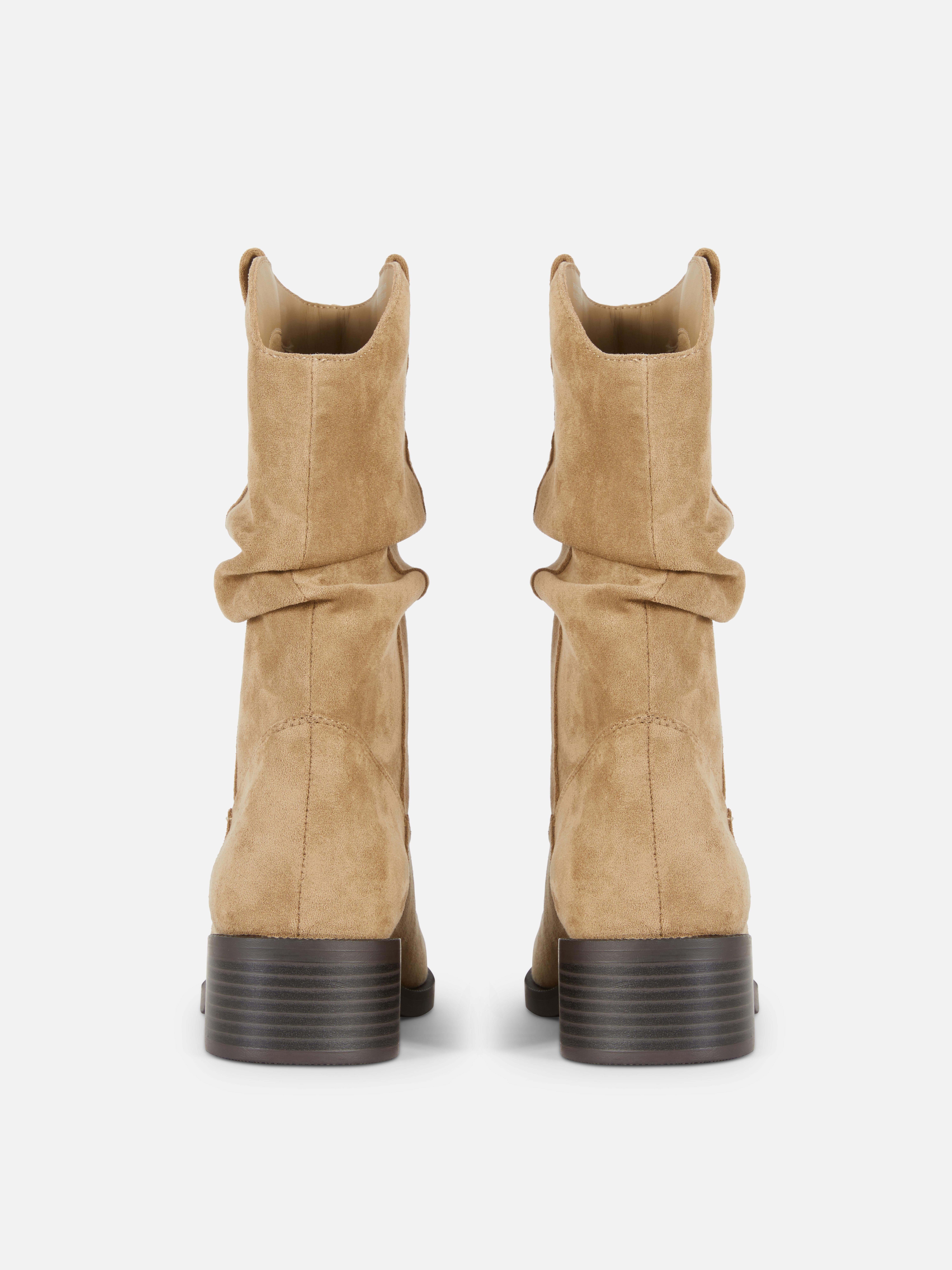 Rita Ora Slouchy Heeled Boots