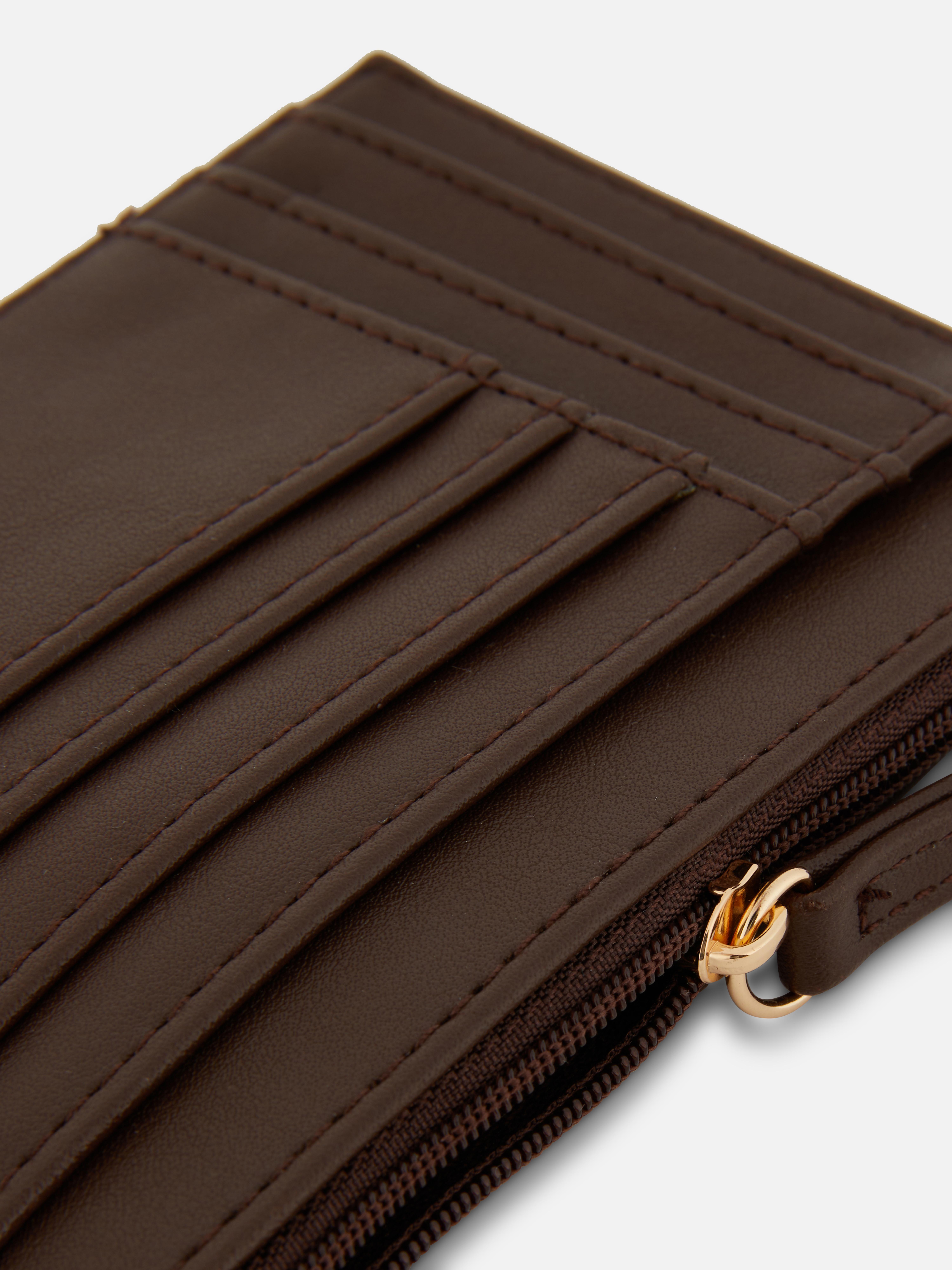 Porte-cartes tissé en simili cuir