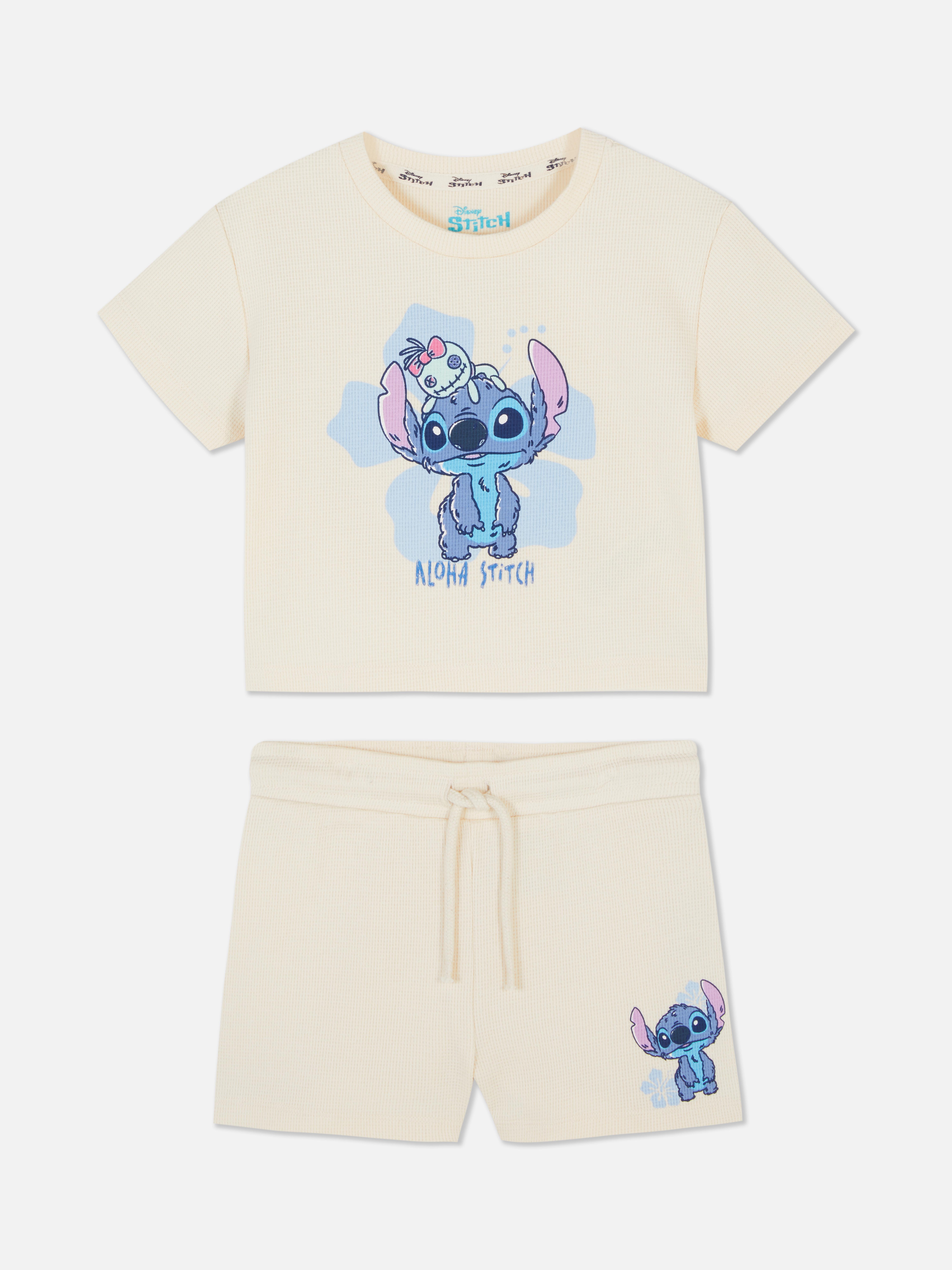Disney’s Stitch Waffle T-Shirt and Shorts Set
