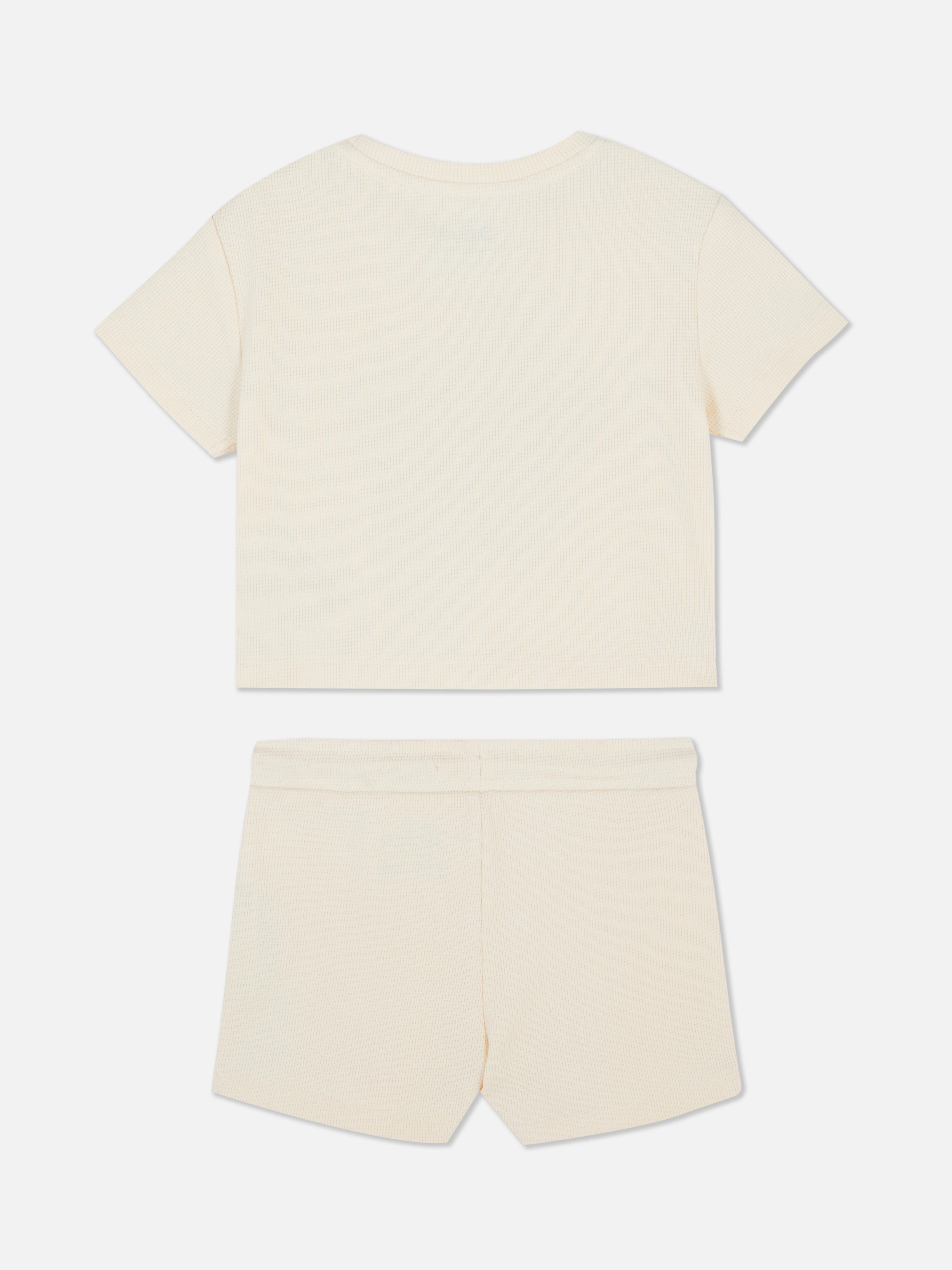 1,5–8 lat | Gofrowany T-shirt i szorty, wzór Disneya