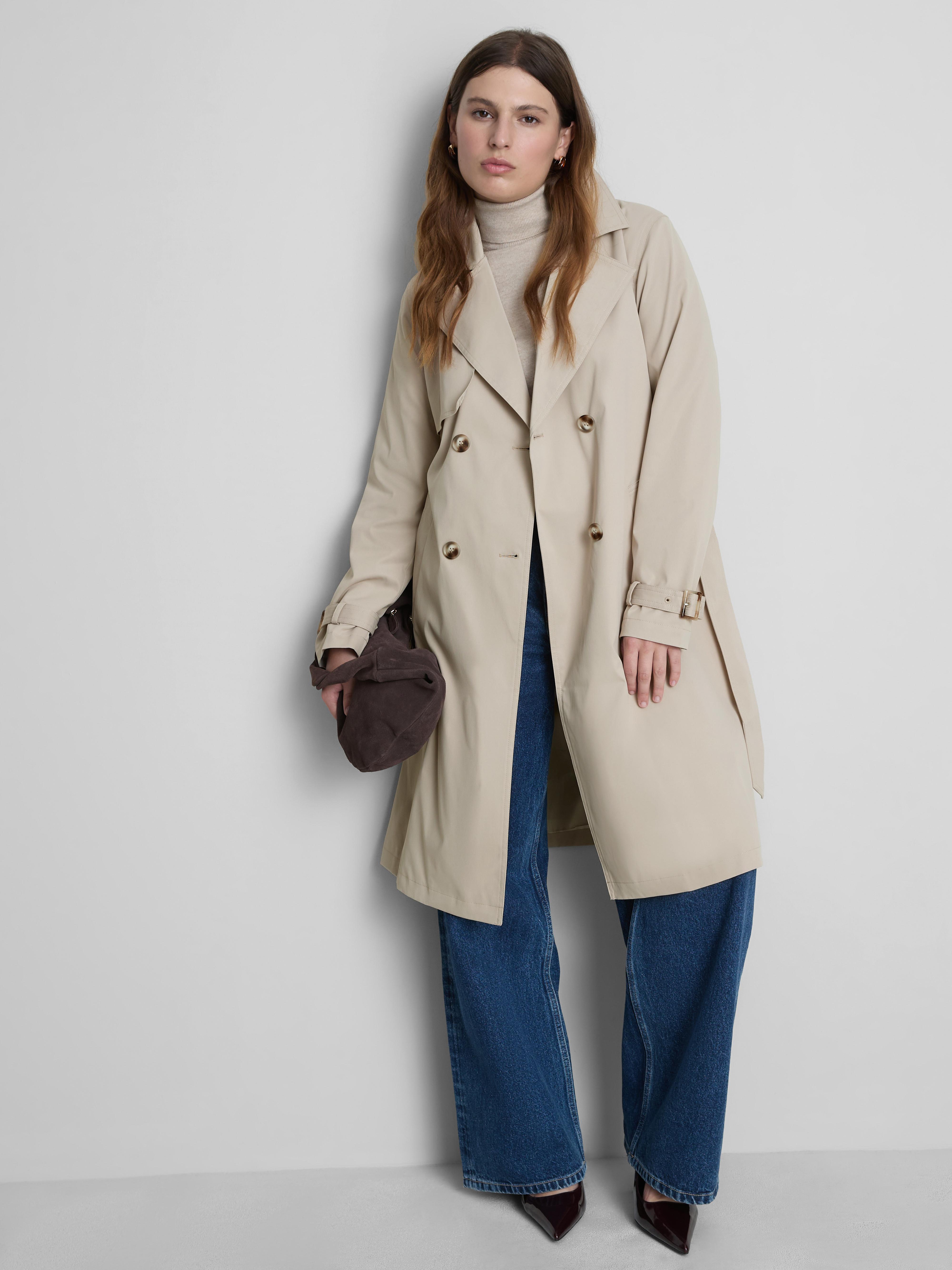 Women's Stone Essential Belted Trench