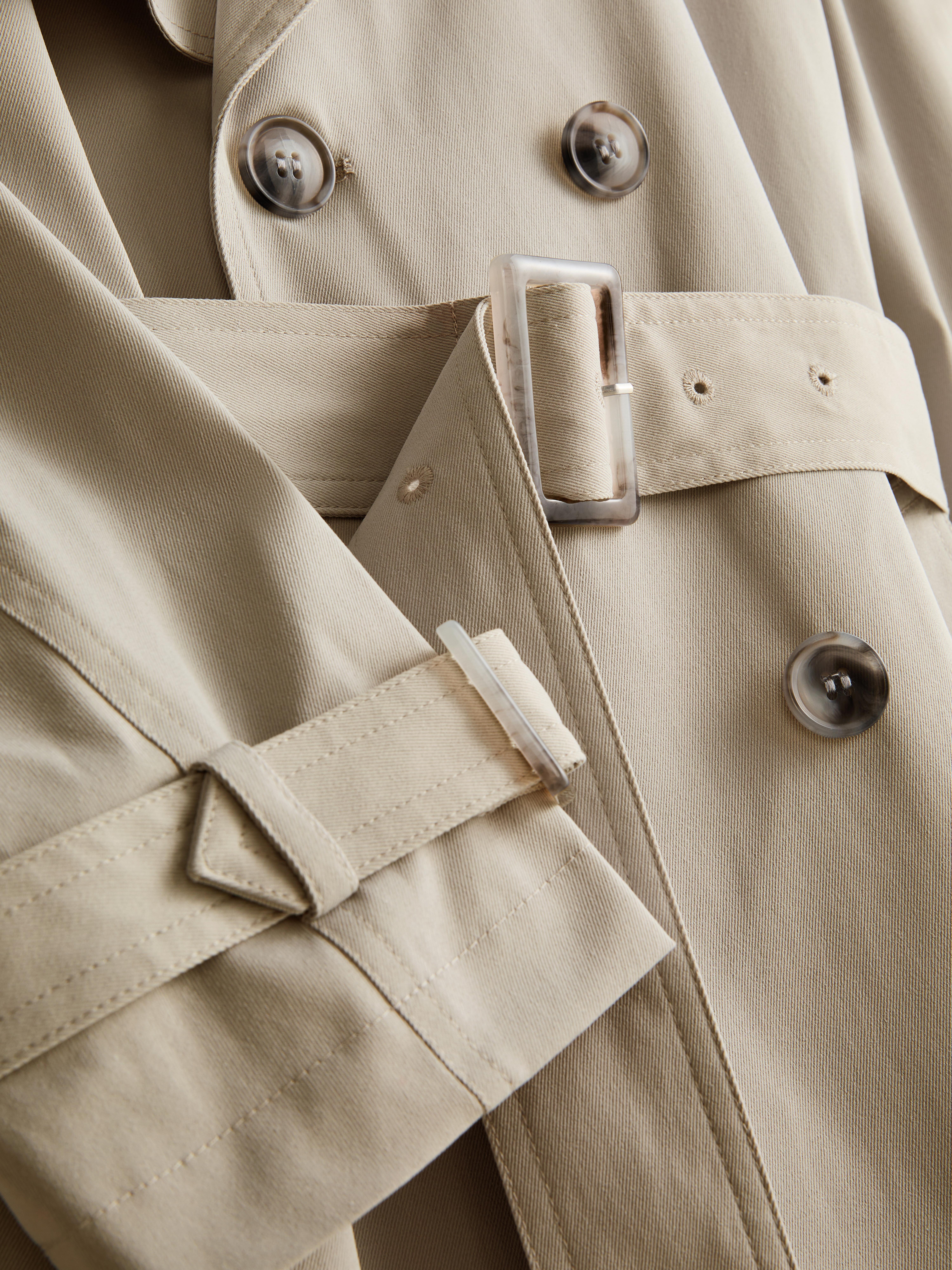 Women's Stone Essential Belted Trench