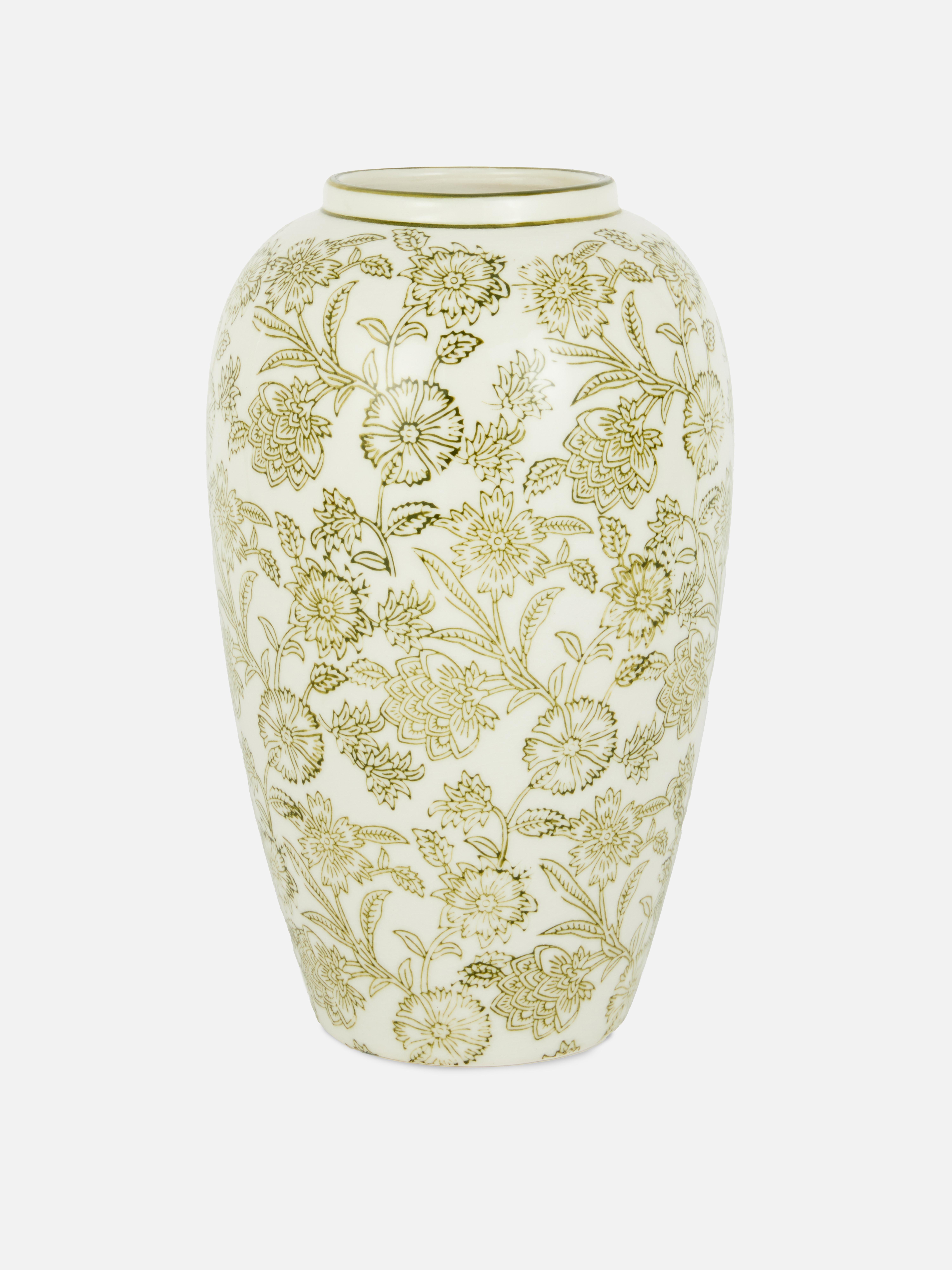 Urn Shaped Damask Vase