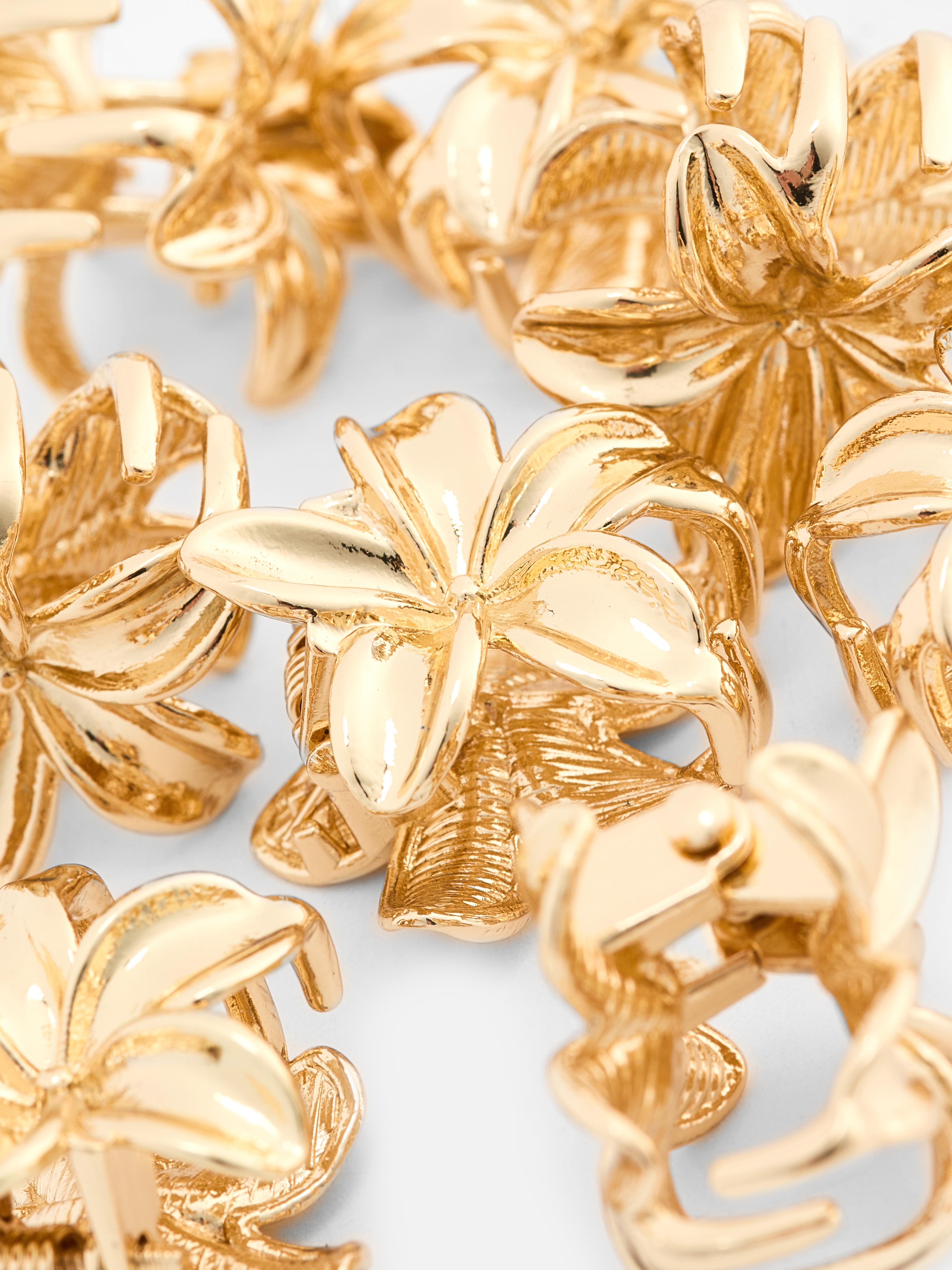 8pk Metallic Orchid Hair Clips