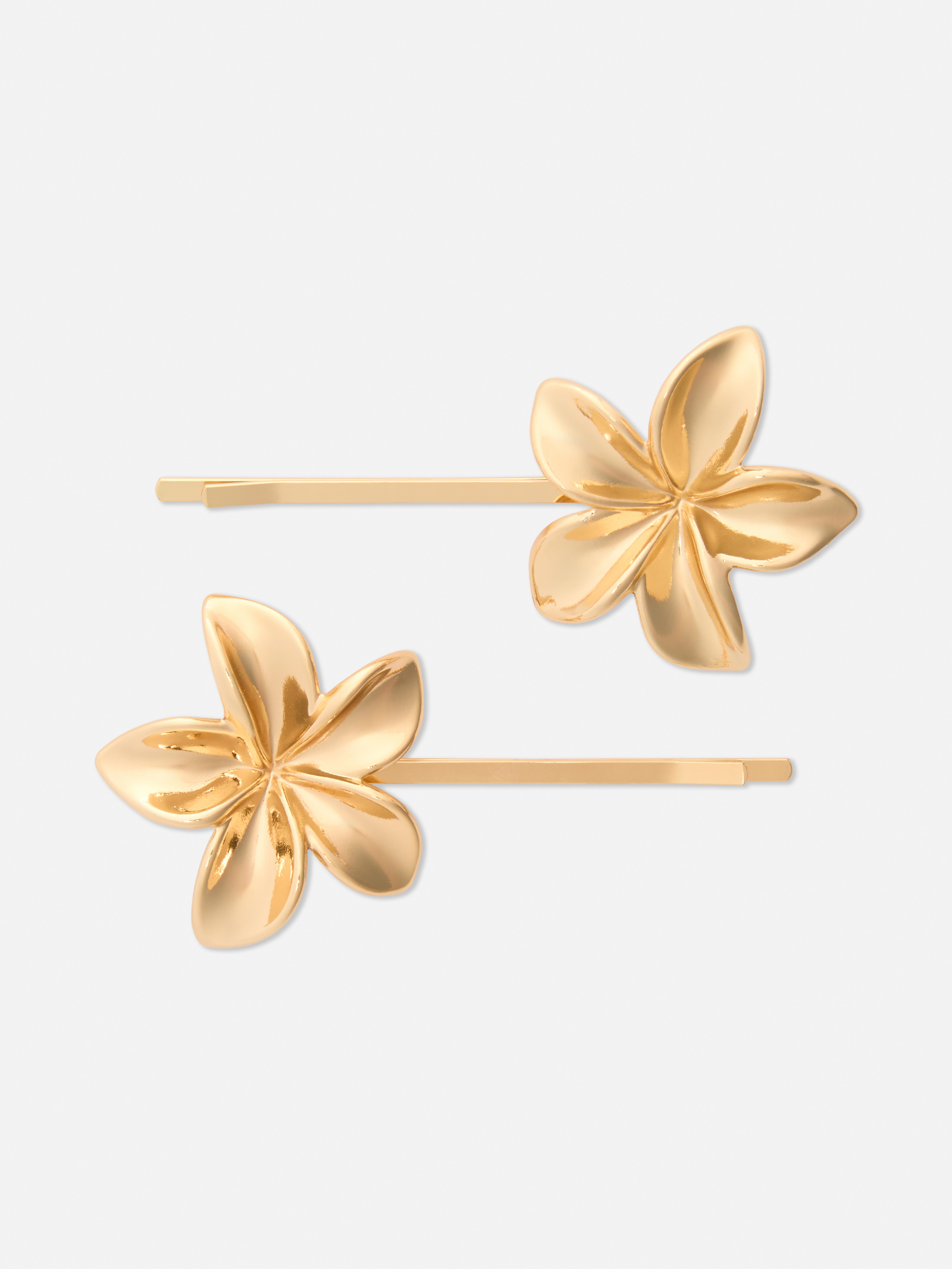 2pk Flower Hair Clips