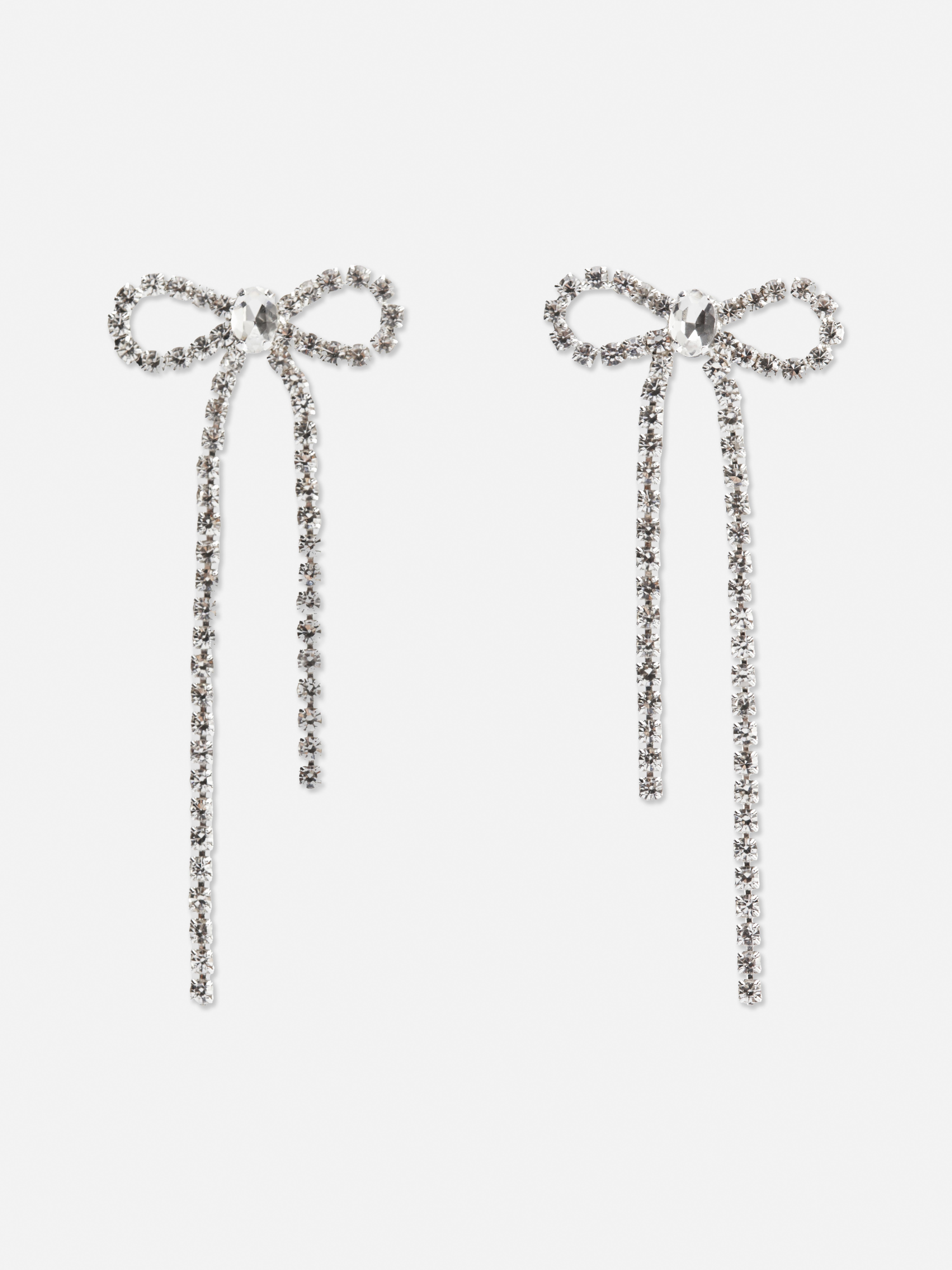 Embellished Bow Embellished Drop Earrings