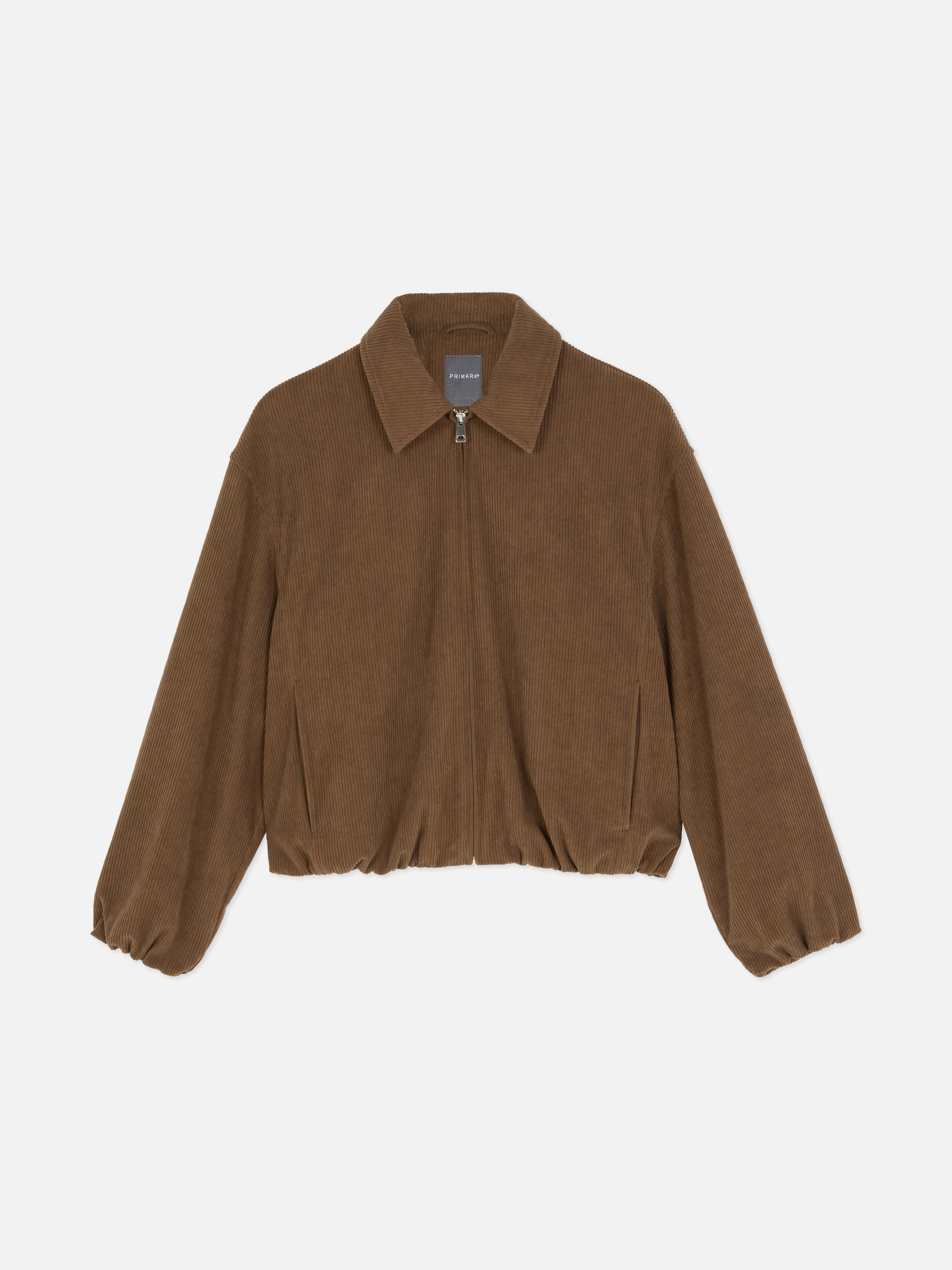 Veste en velours côtelé à ourlet boule