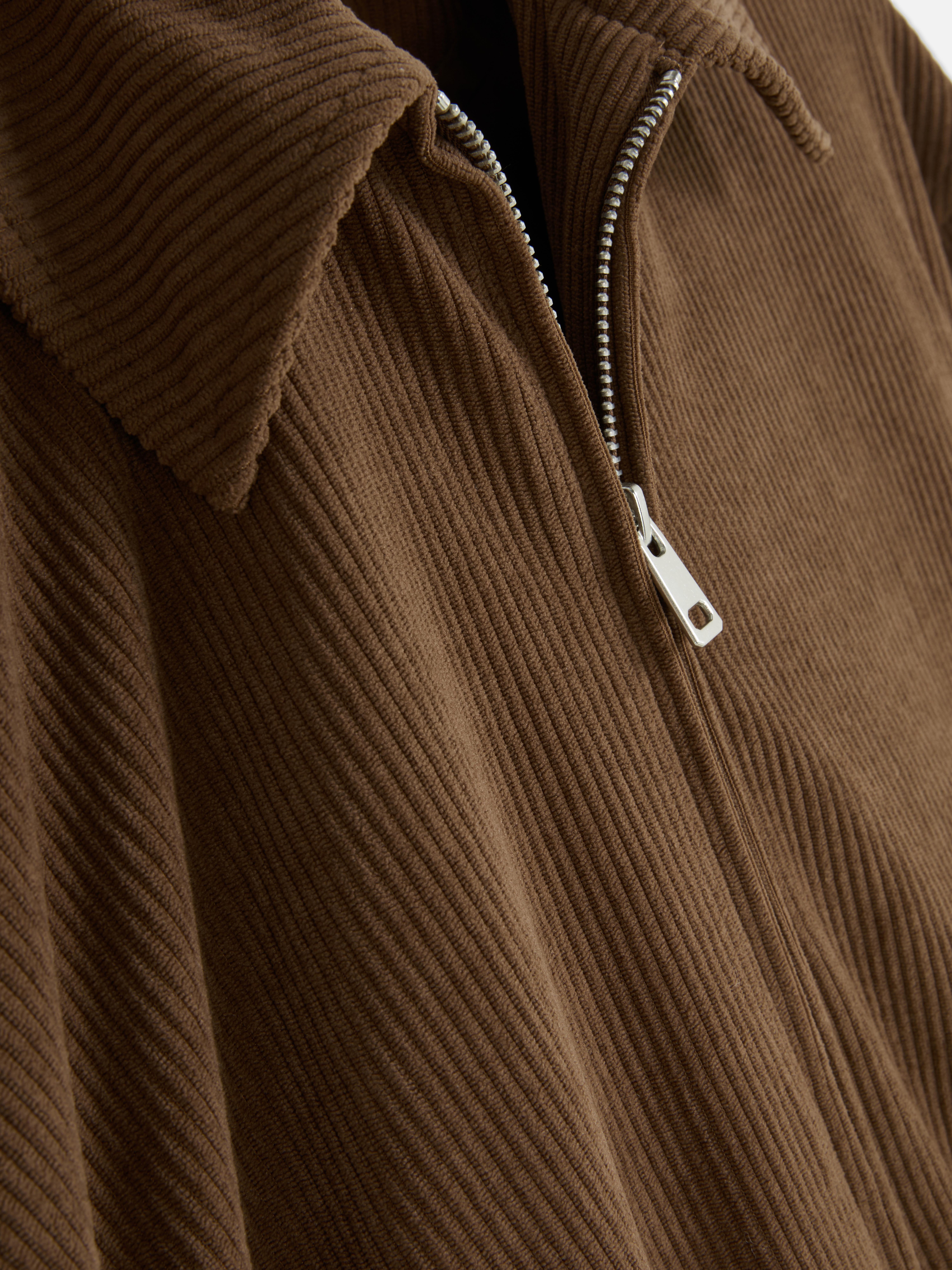 Veste en velours côtelé à ourlet boule