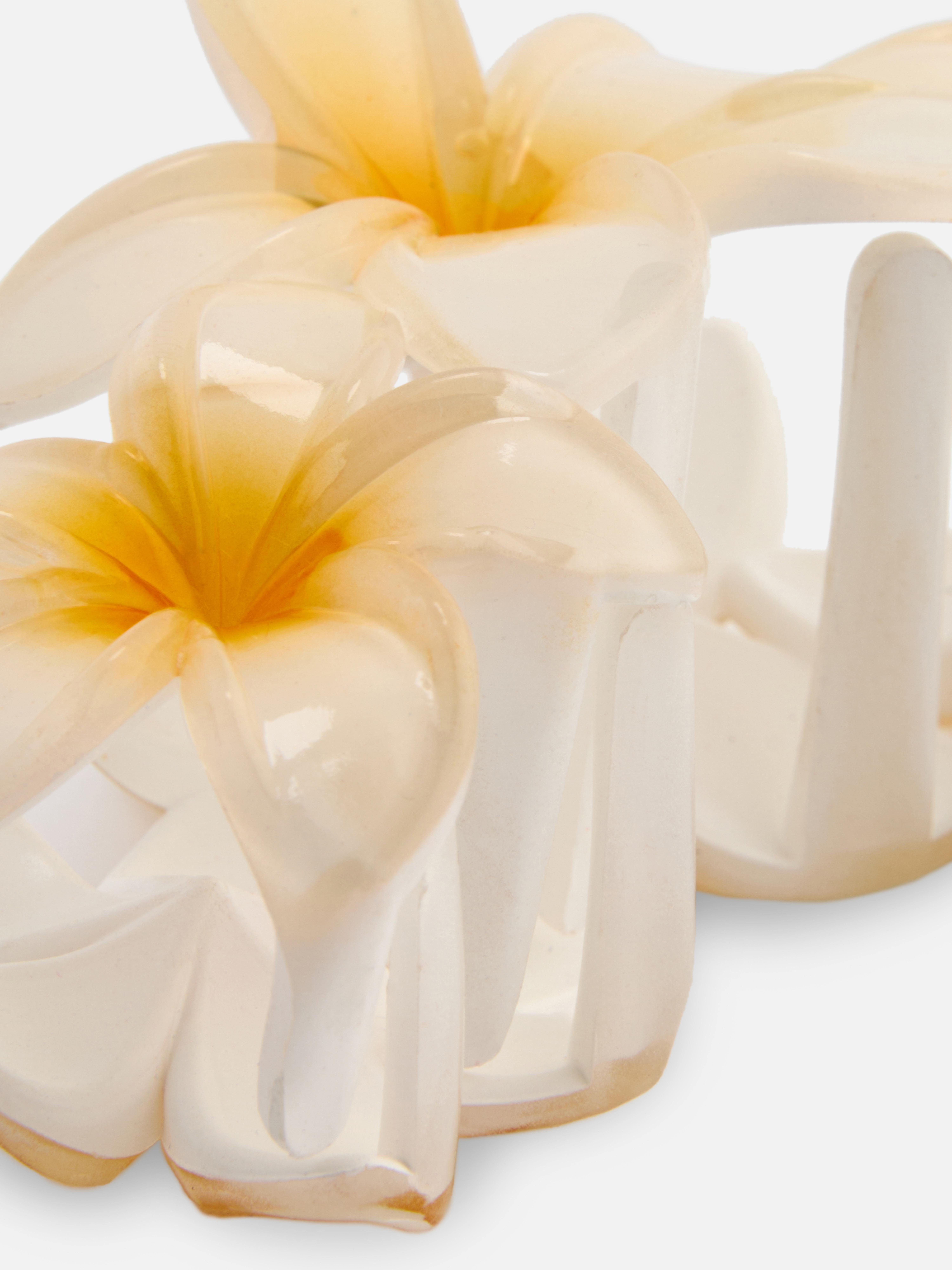 Orchid Flower Bulldog Hair Clip