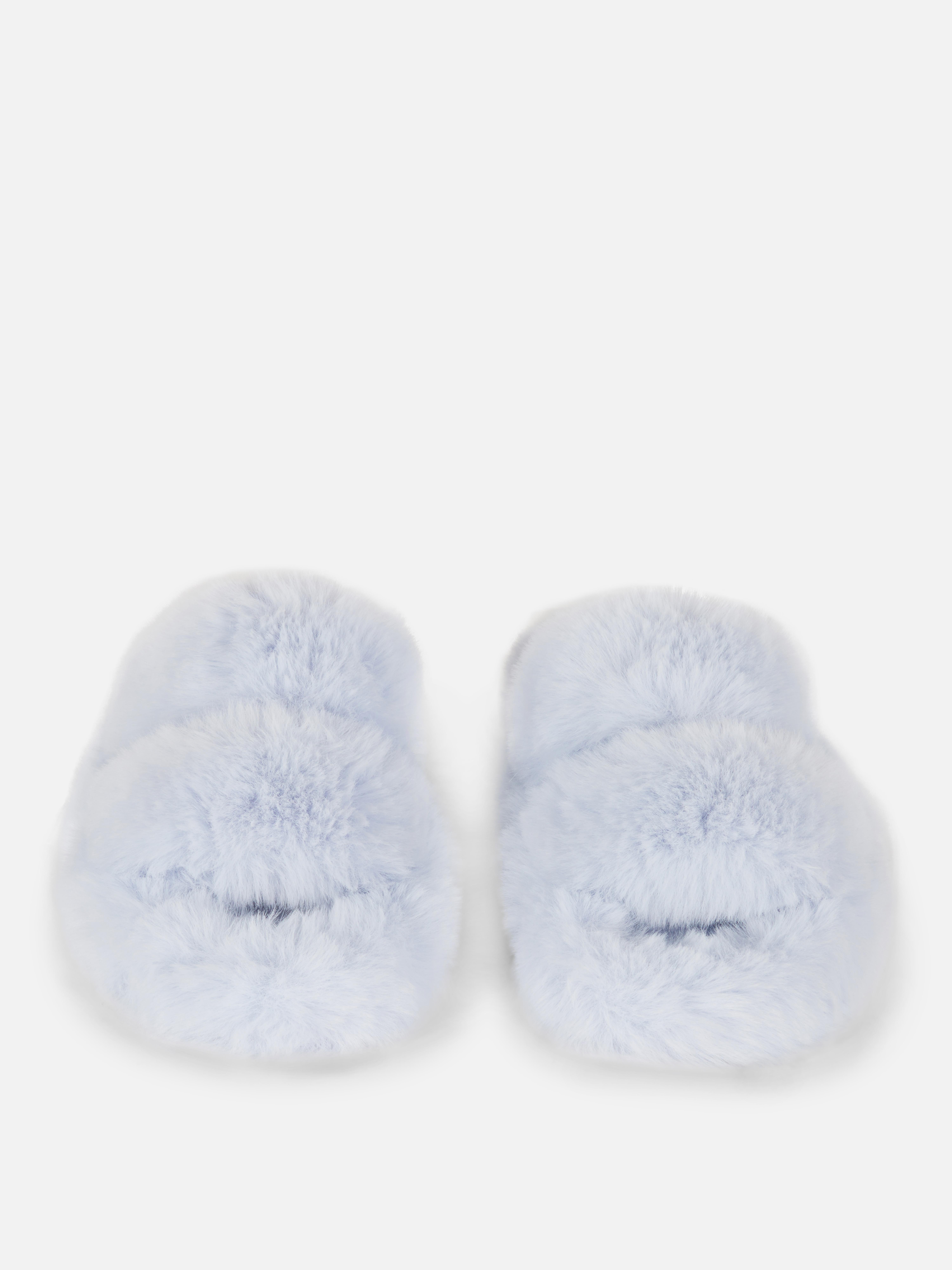 Two Strap Fluffy Slippers