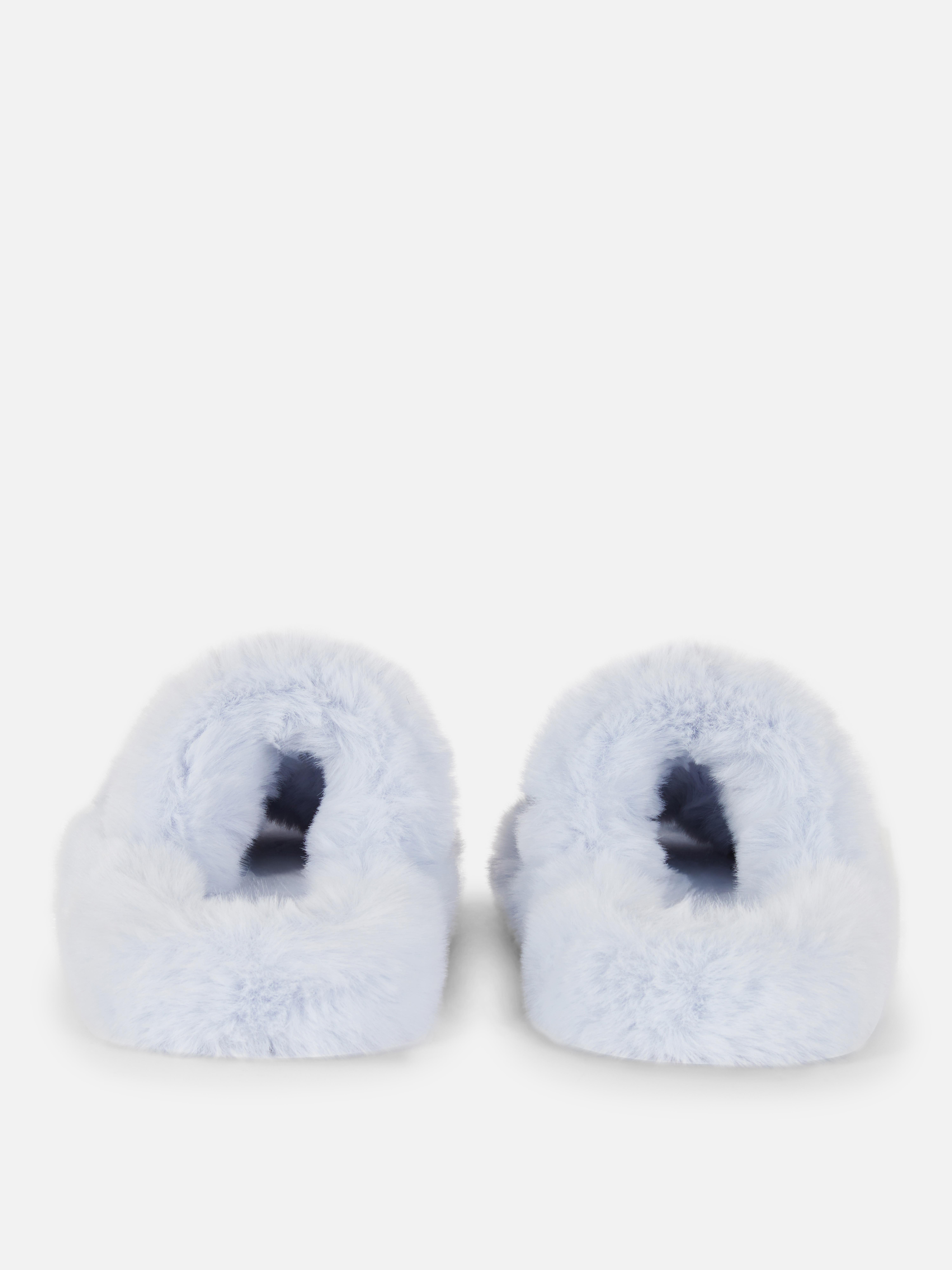 Two Strap Fluffy Slippers
