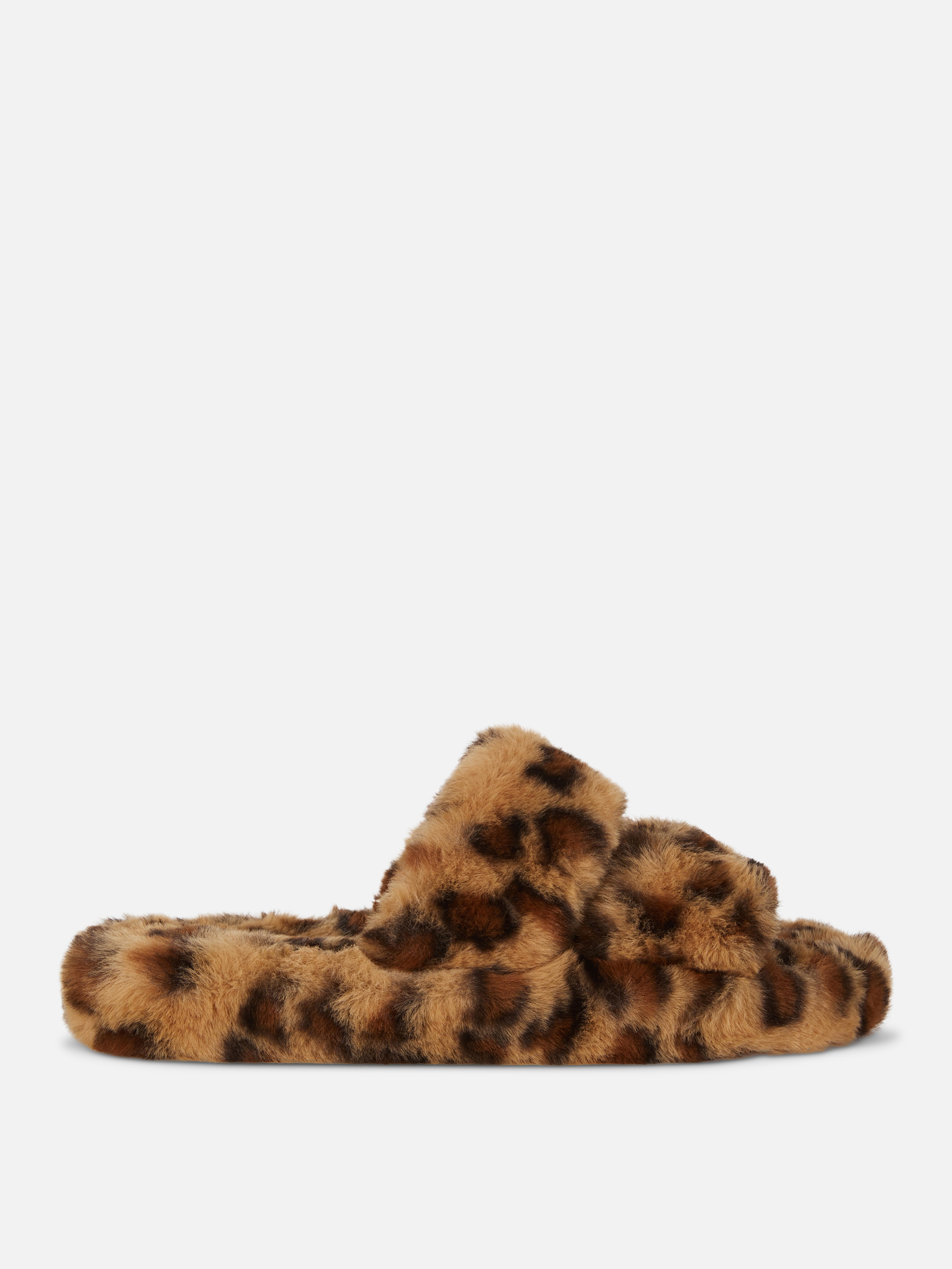 Two Strap Fluffy Slippers