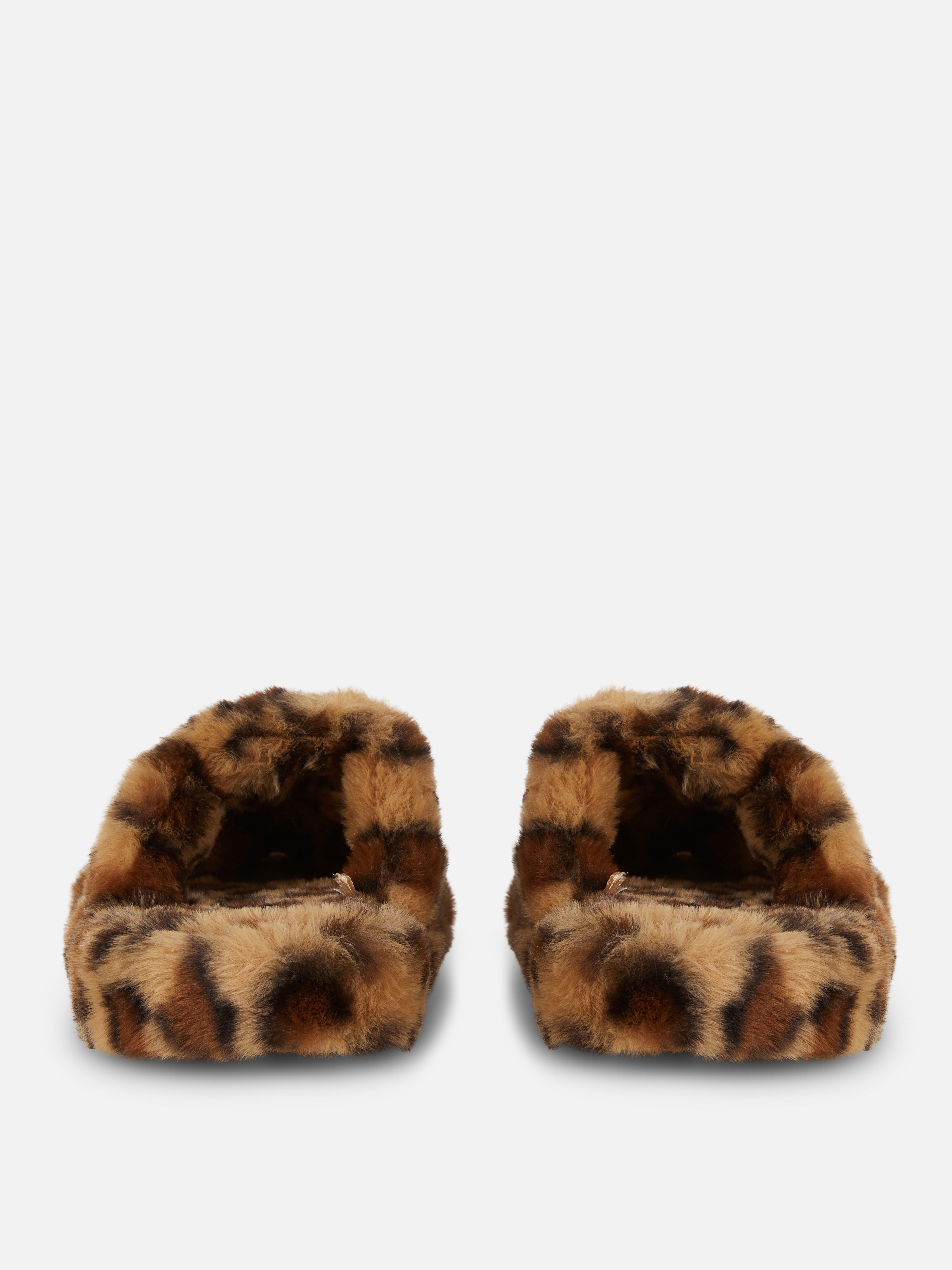 Double Strap Fluffy Slippers