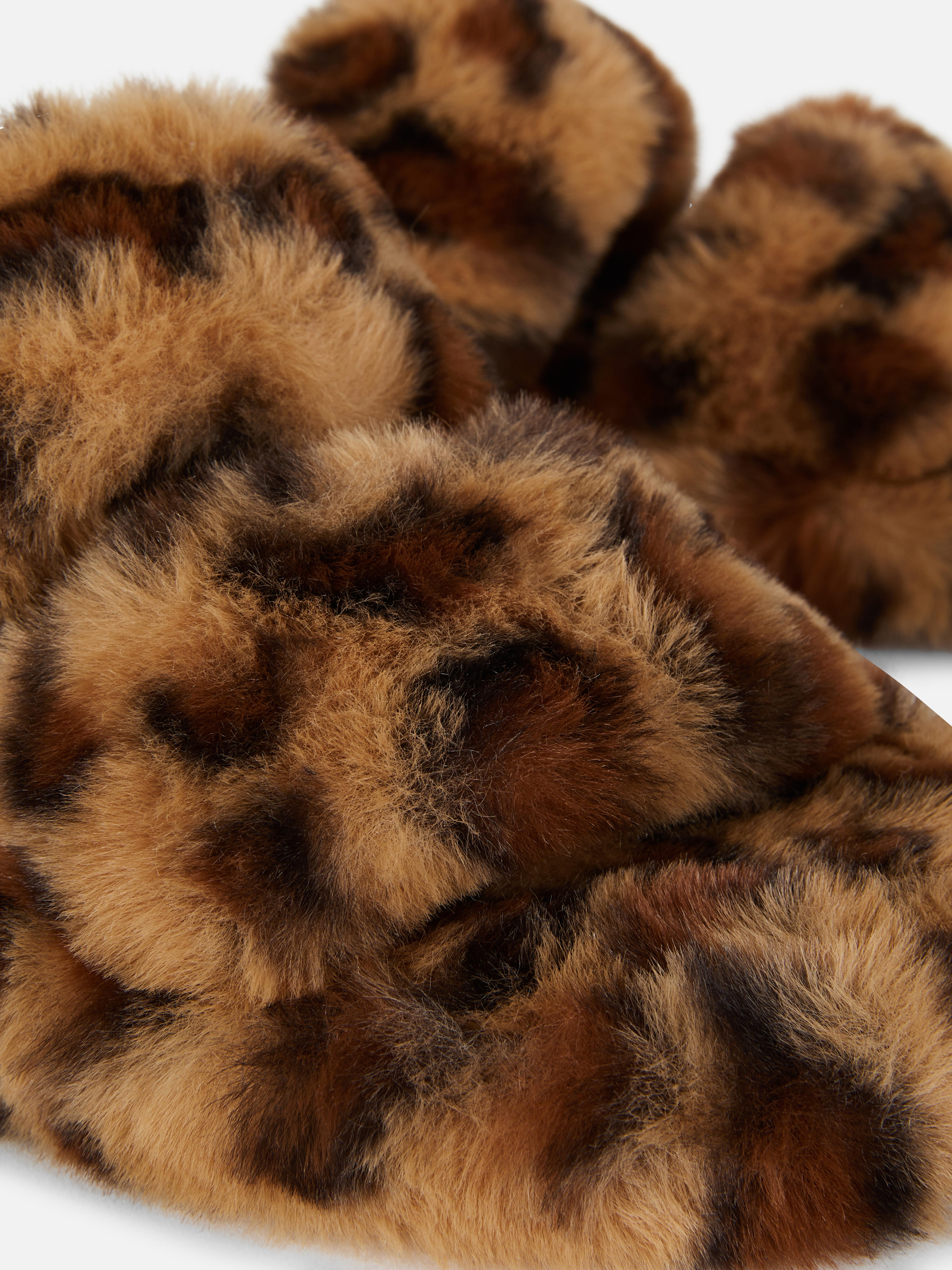 Double Strap Fluffy Slippers
