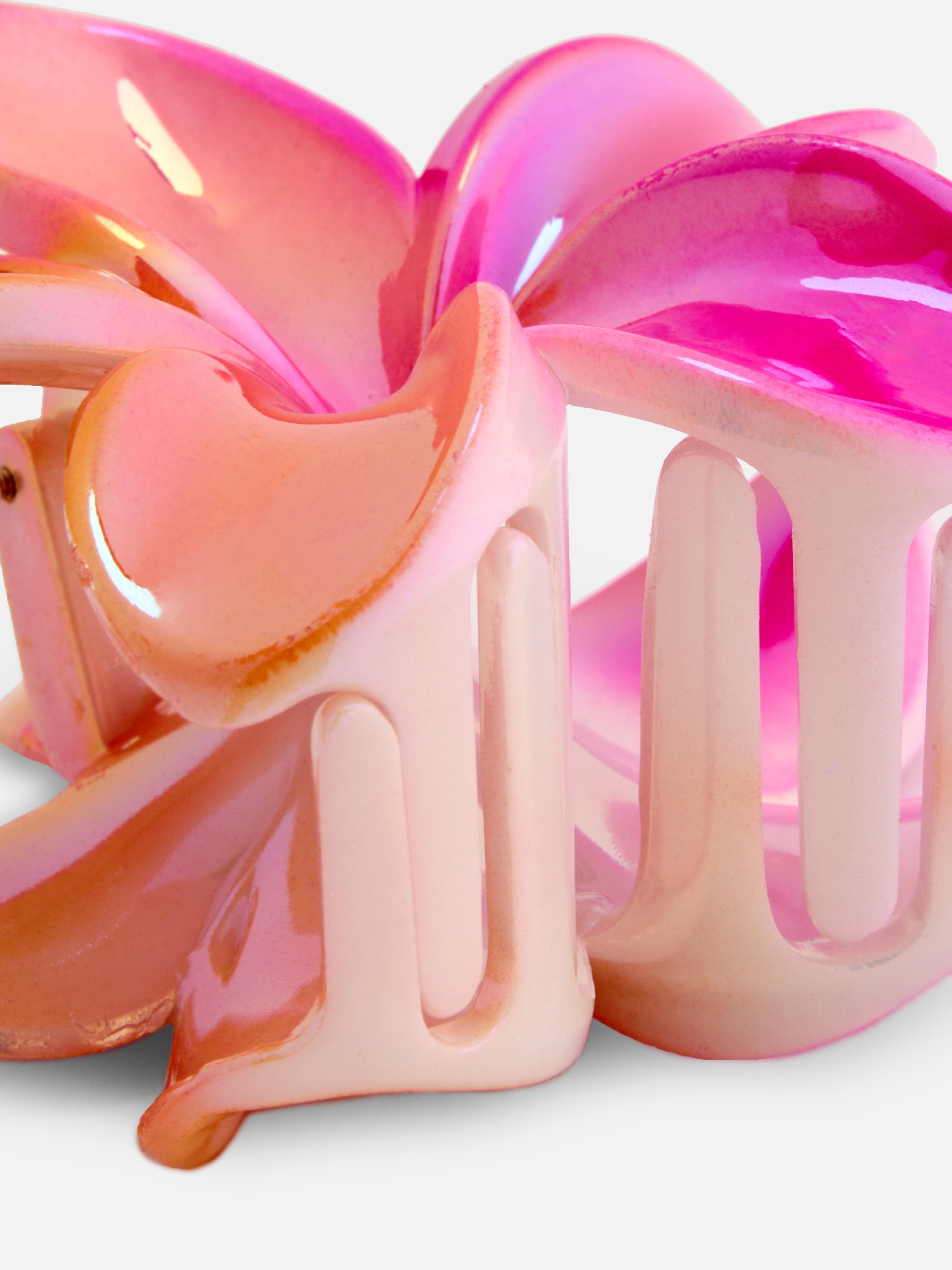 Ombré Orchid Flower Bulldog Hair Clip