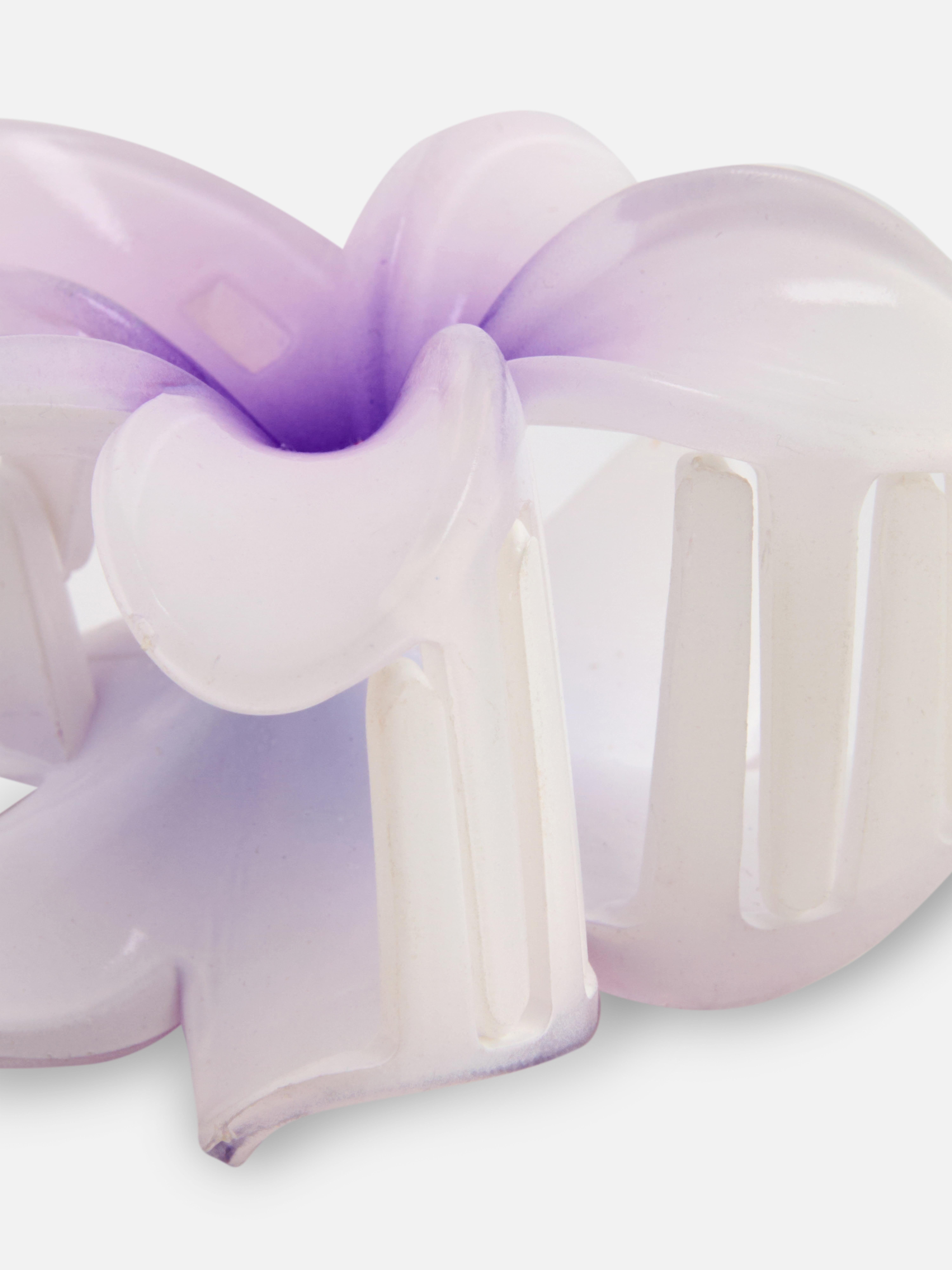 Ombré Orchid Flower Bulldog Hair Clip