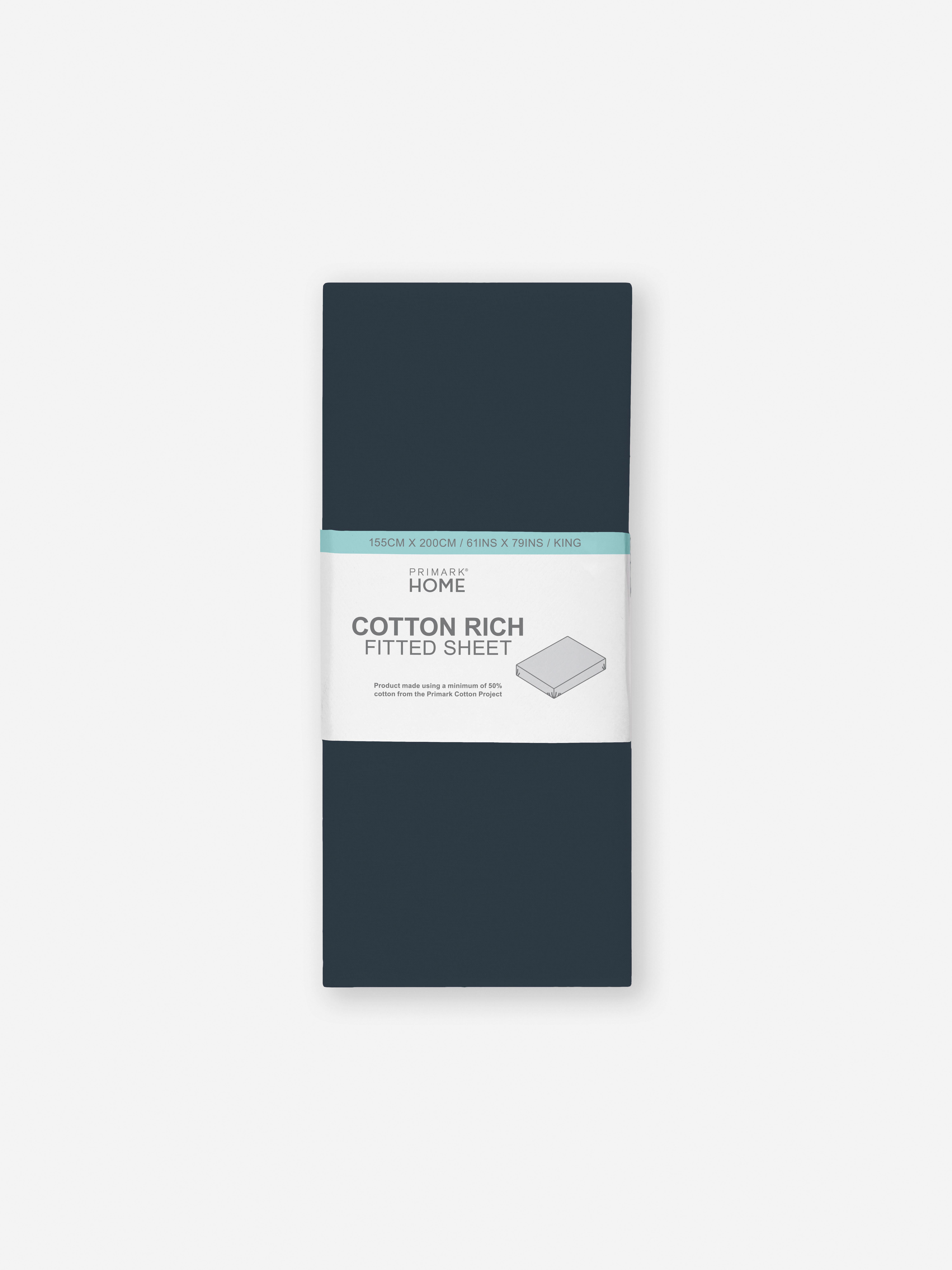 Cotton Rich King Fitted Sheet