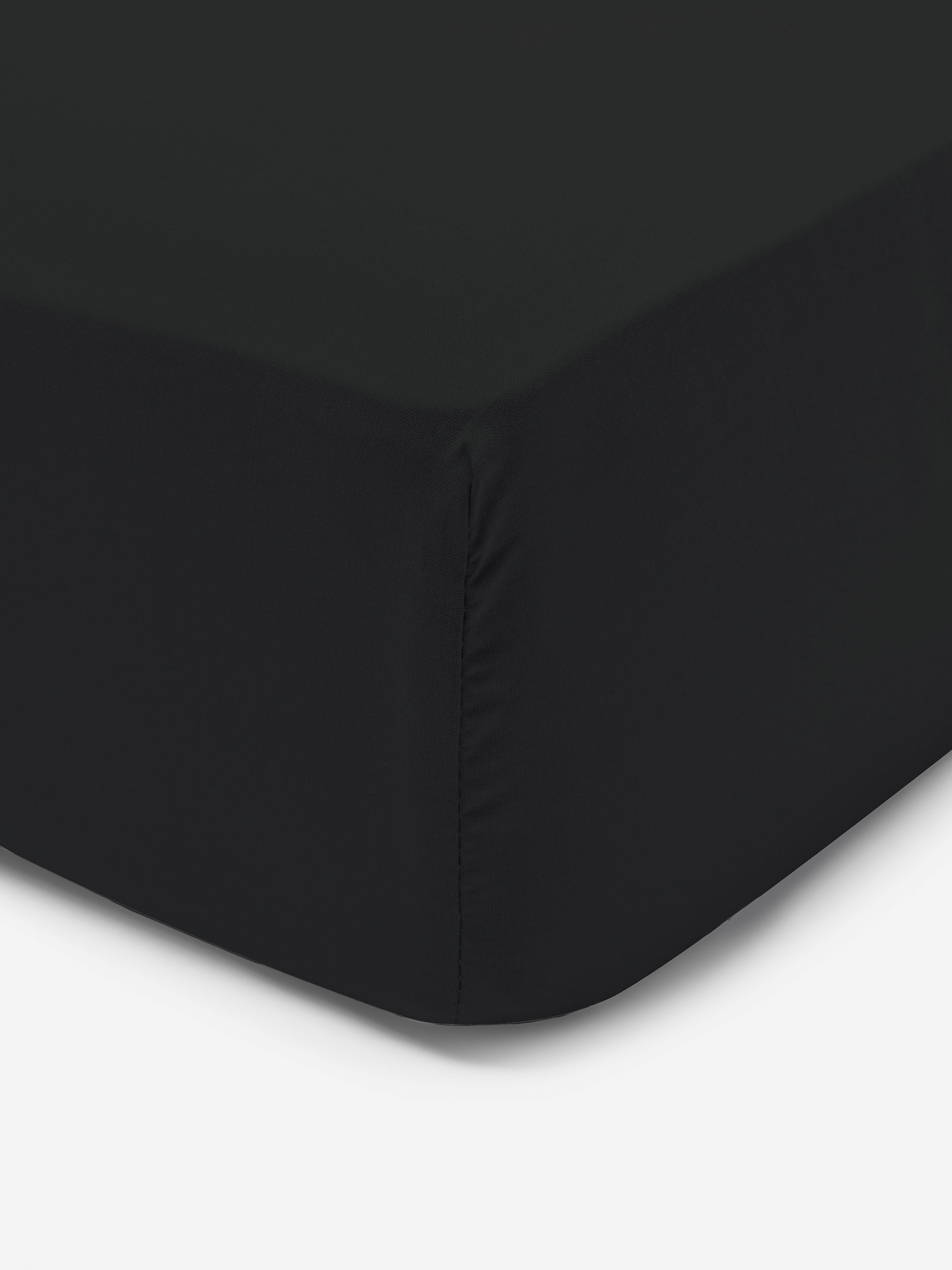 Cotton Rich King Fitted Sheet Black