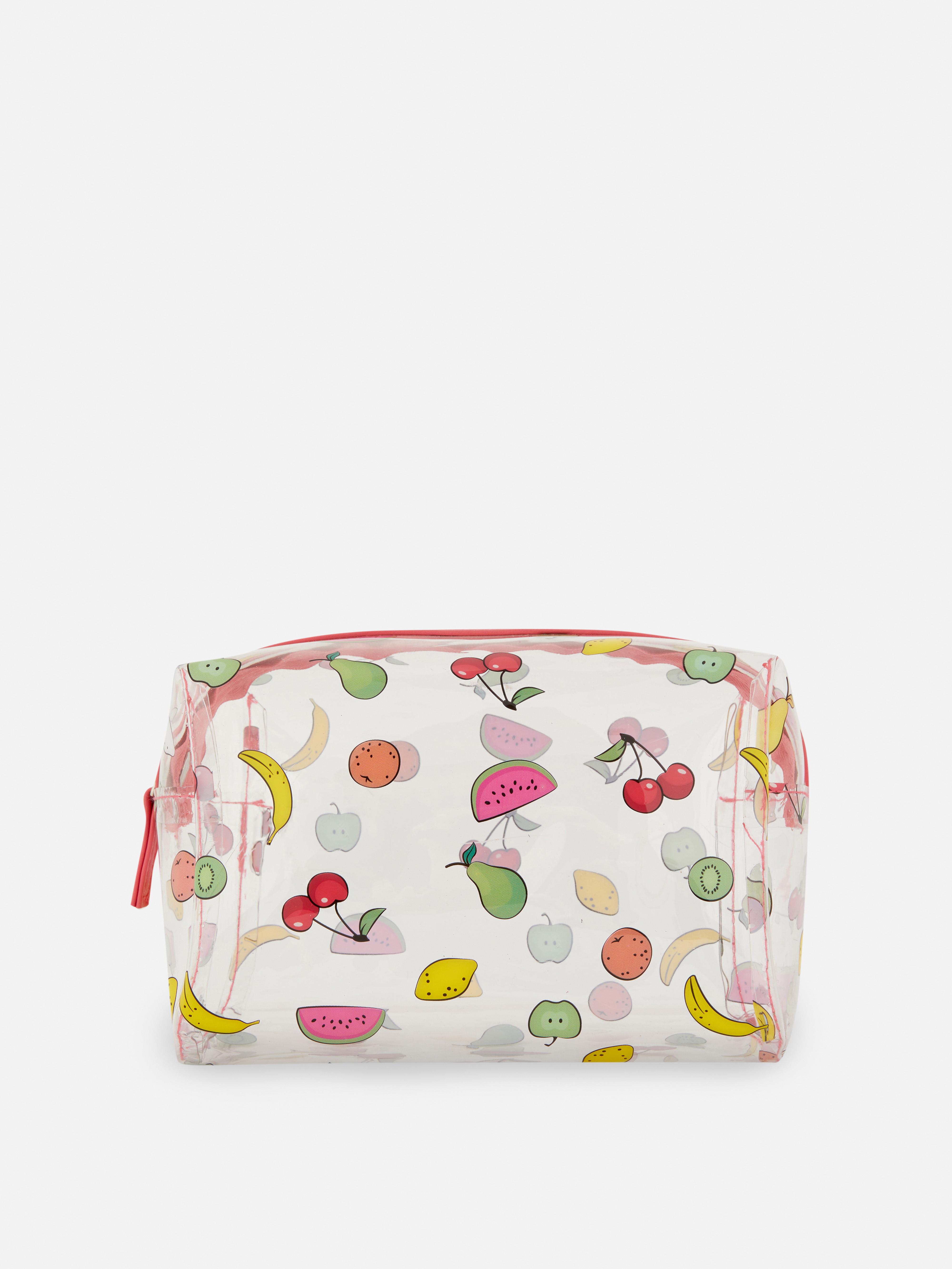 Fruit Pattern Transparent Makeup Bag