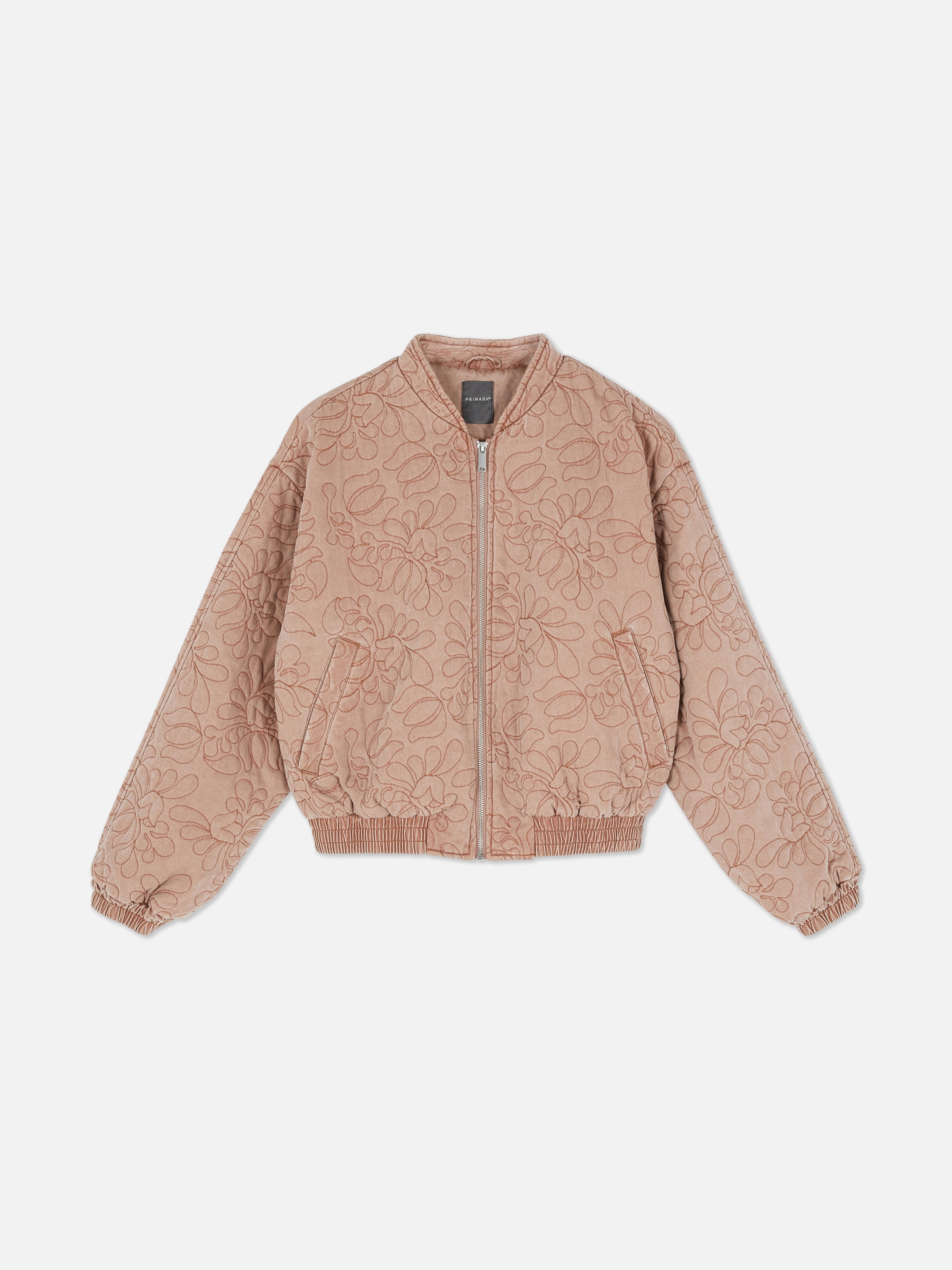 Floral Quilted Bomber Jacket