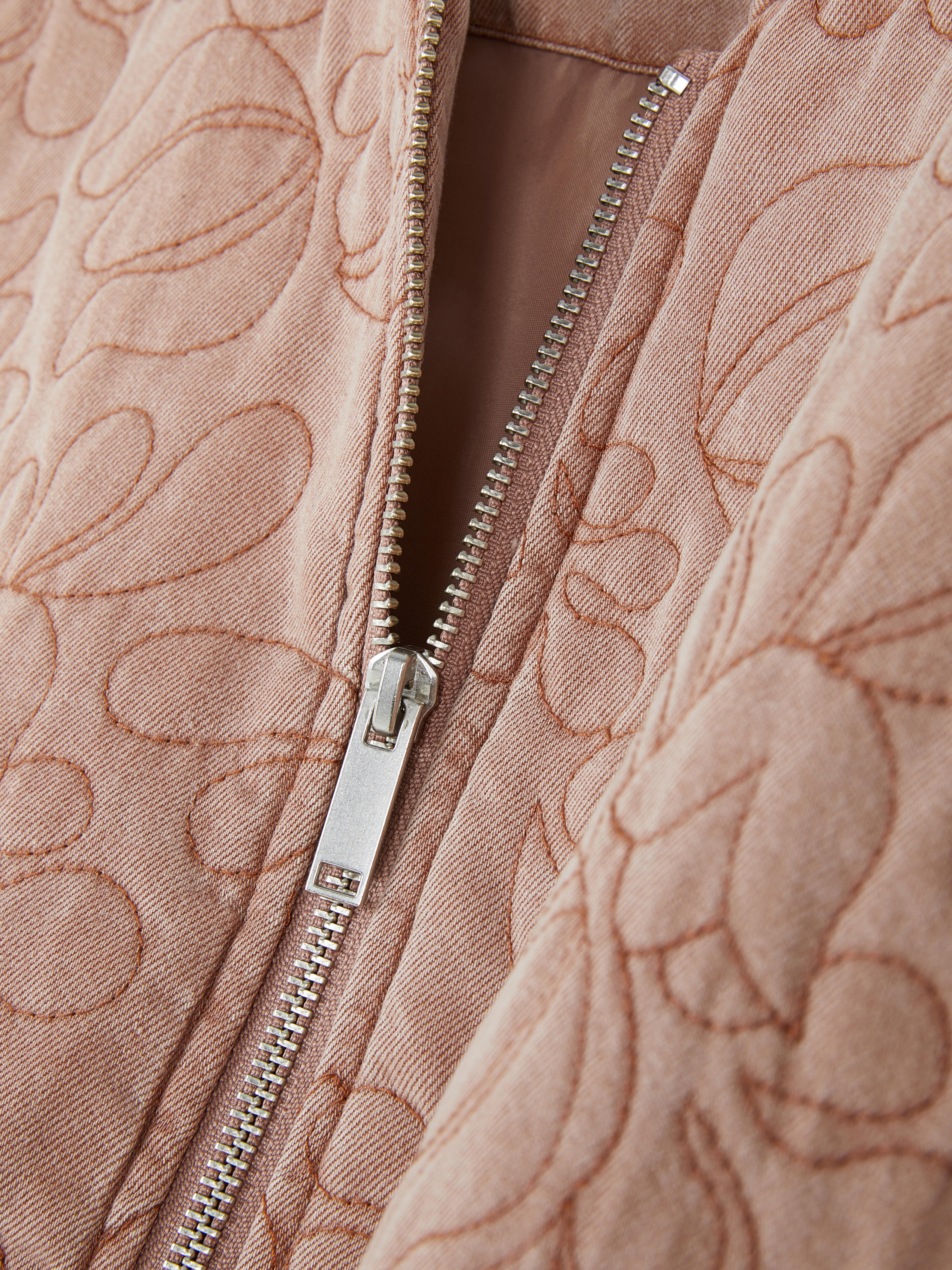 Floral Quilted Bomber Jacket
