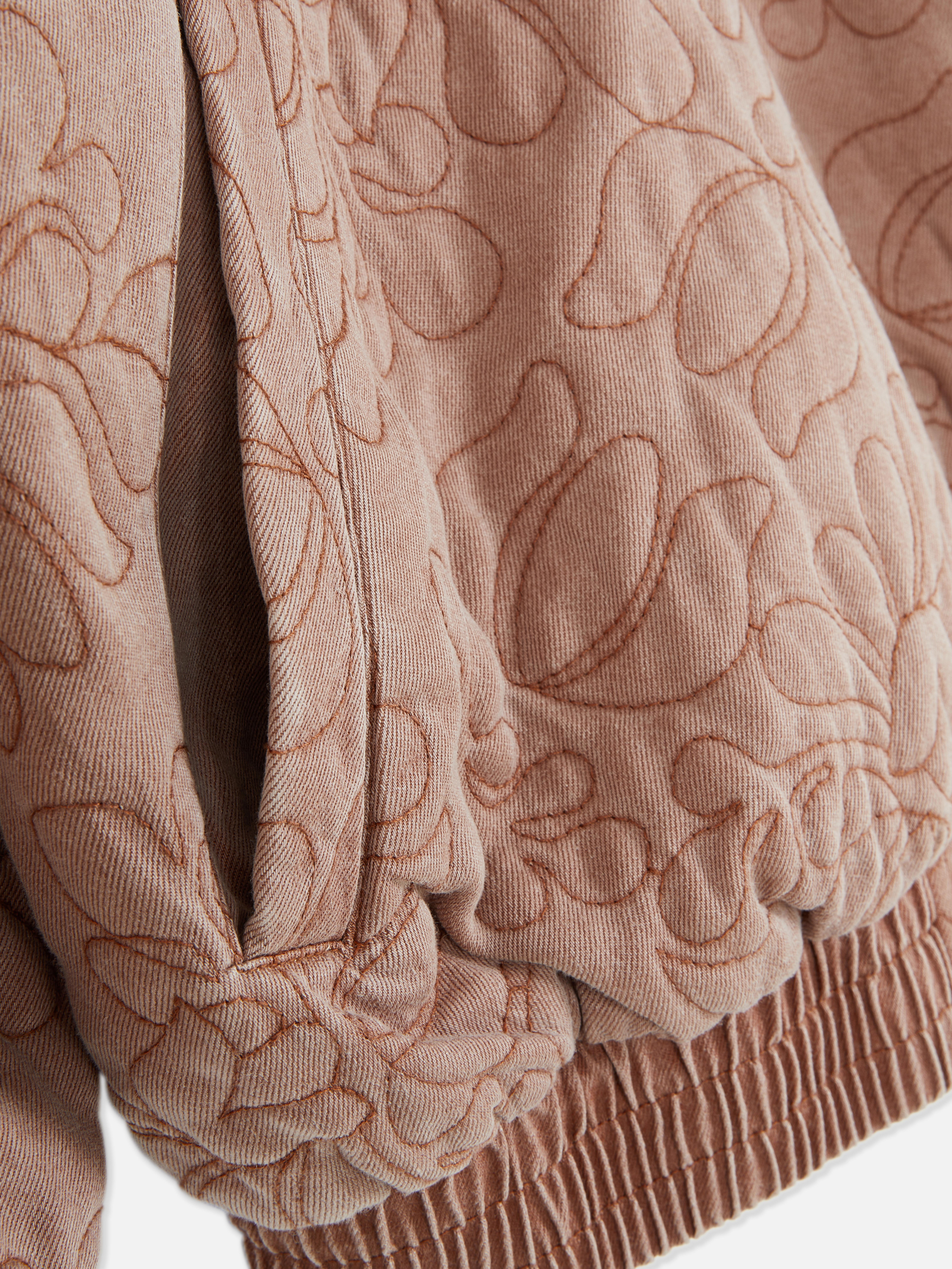 Floral Quilted Bomber Jacket
