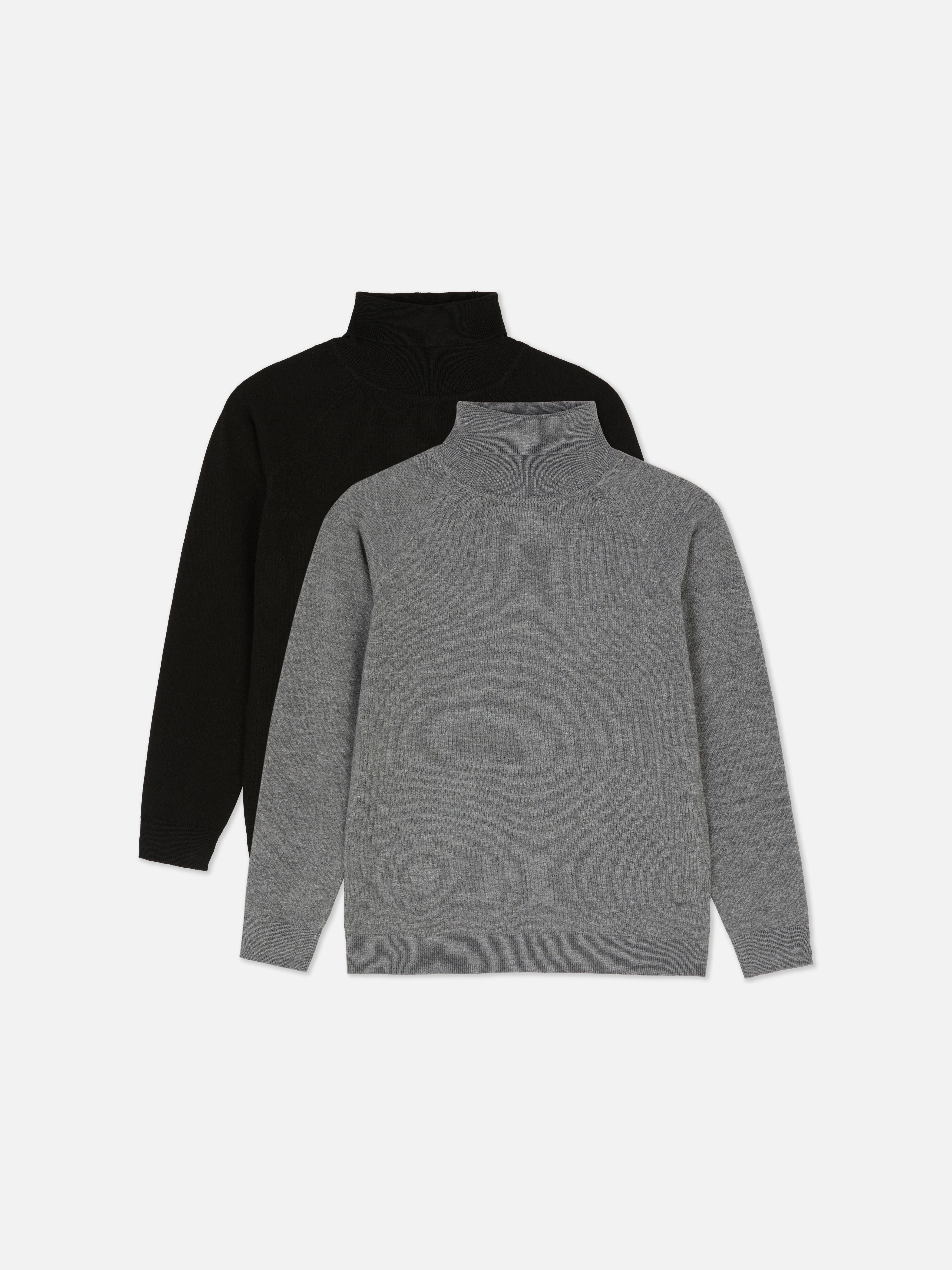 7-15yrs | 2pk Roll Neck Pullover Jumpers