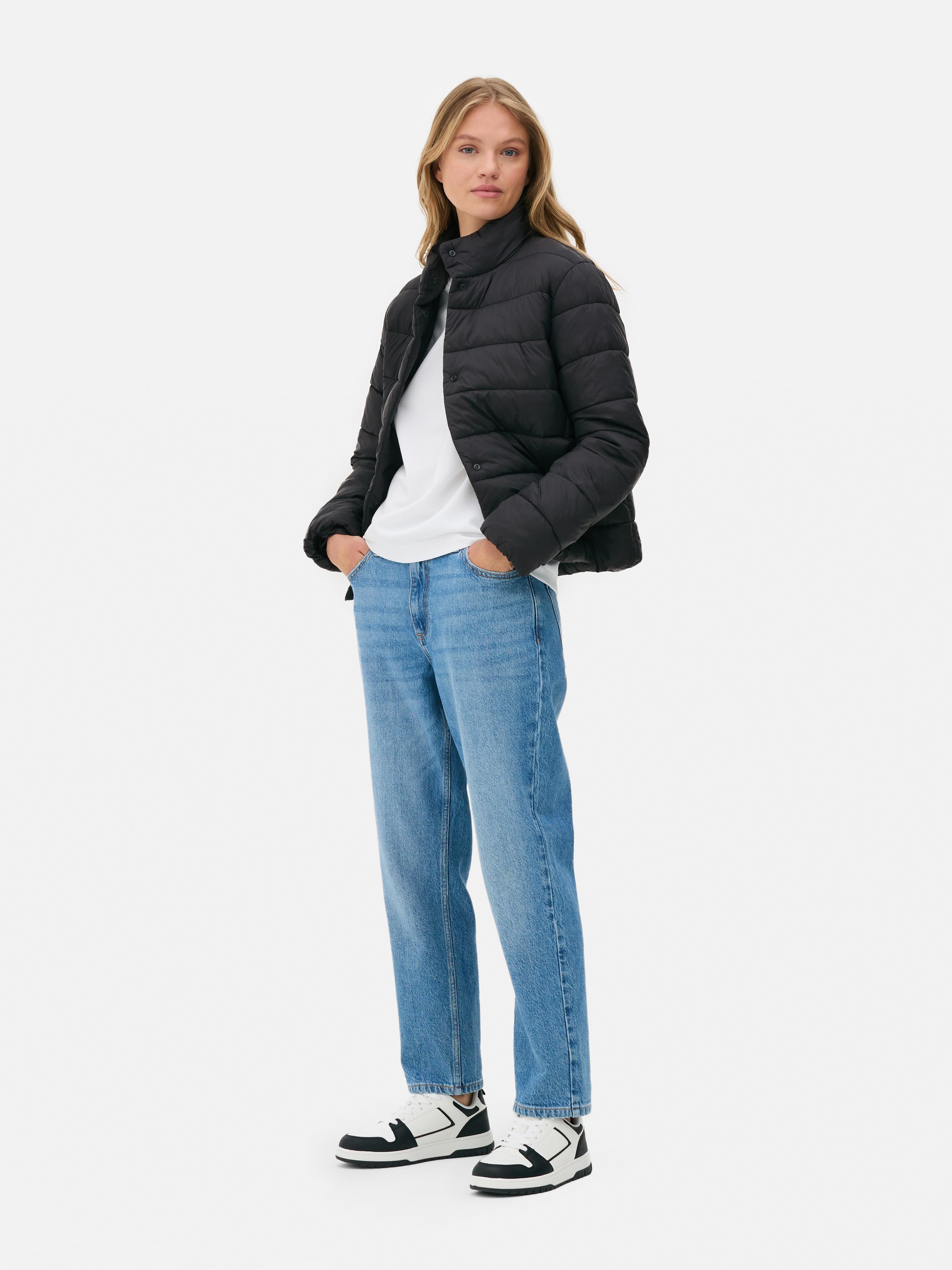 Pufferjacke mit Trichterkragen