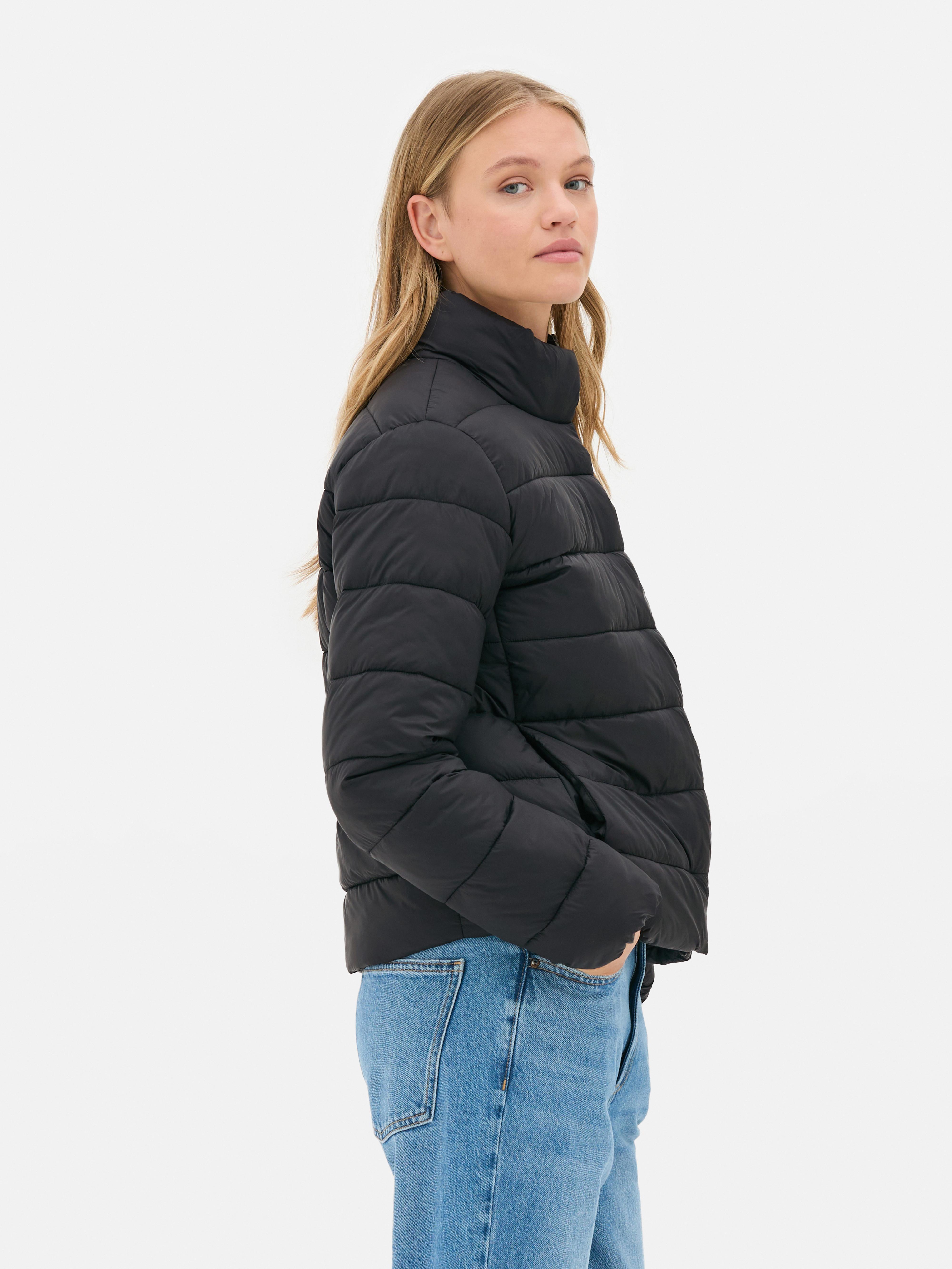 Pufferjacke mit Trichterkragen