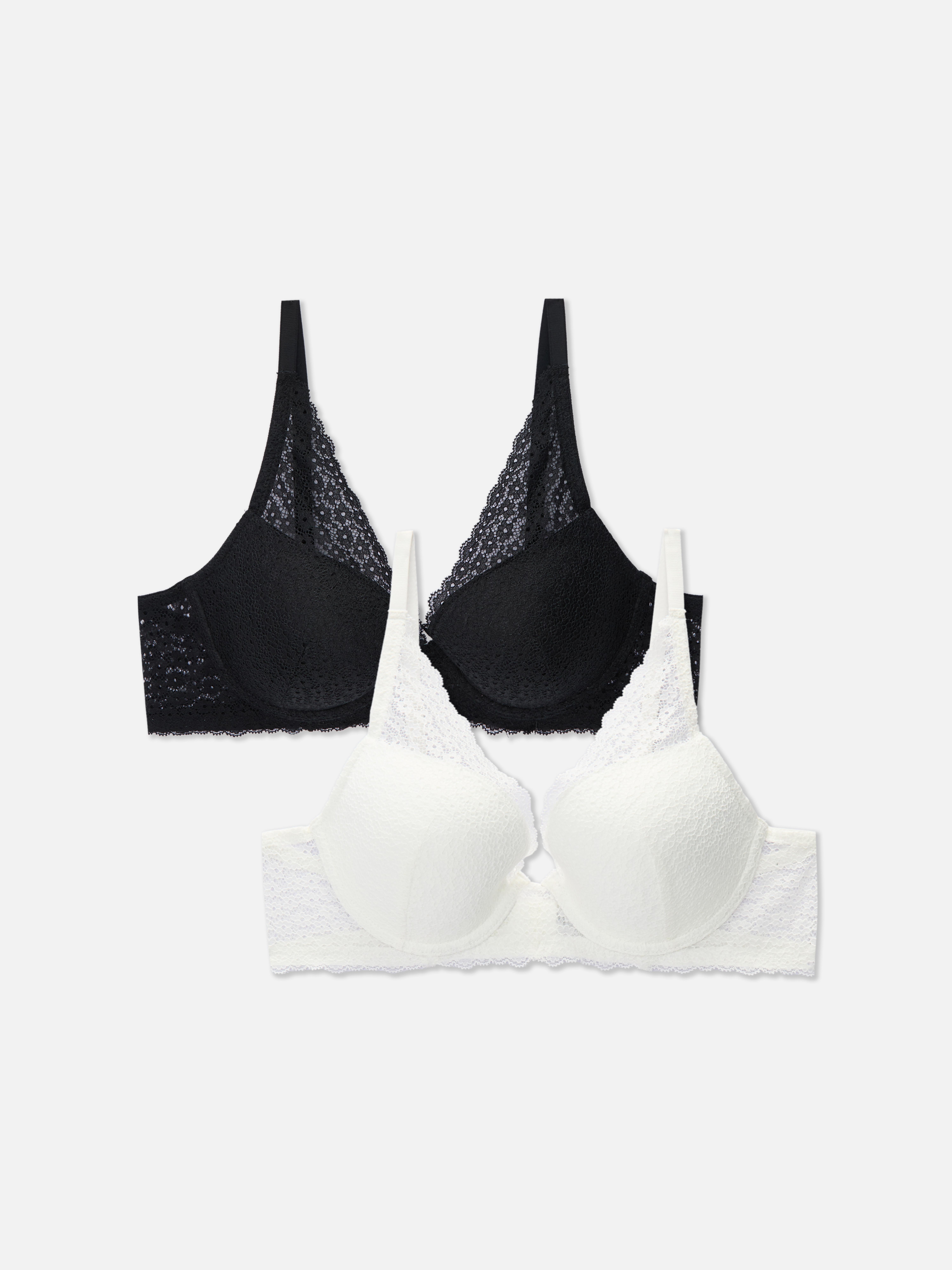 2pk Lace Plunge Bras