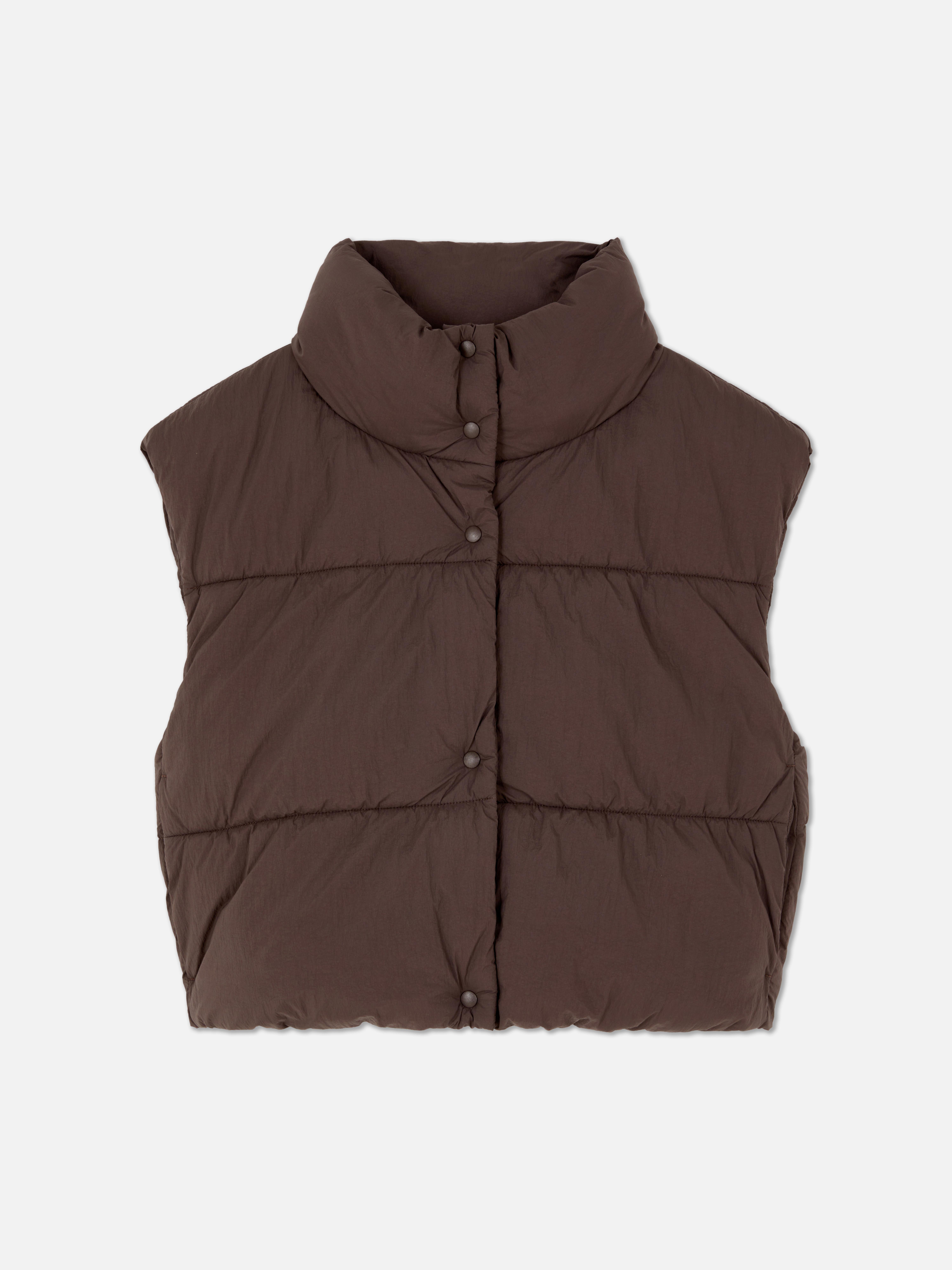 Doorgestikte korte bodywarmer
