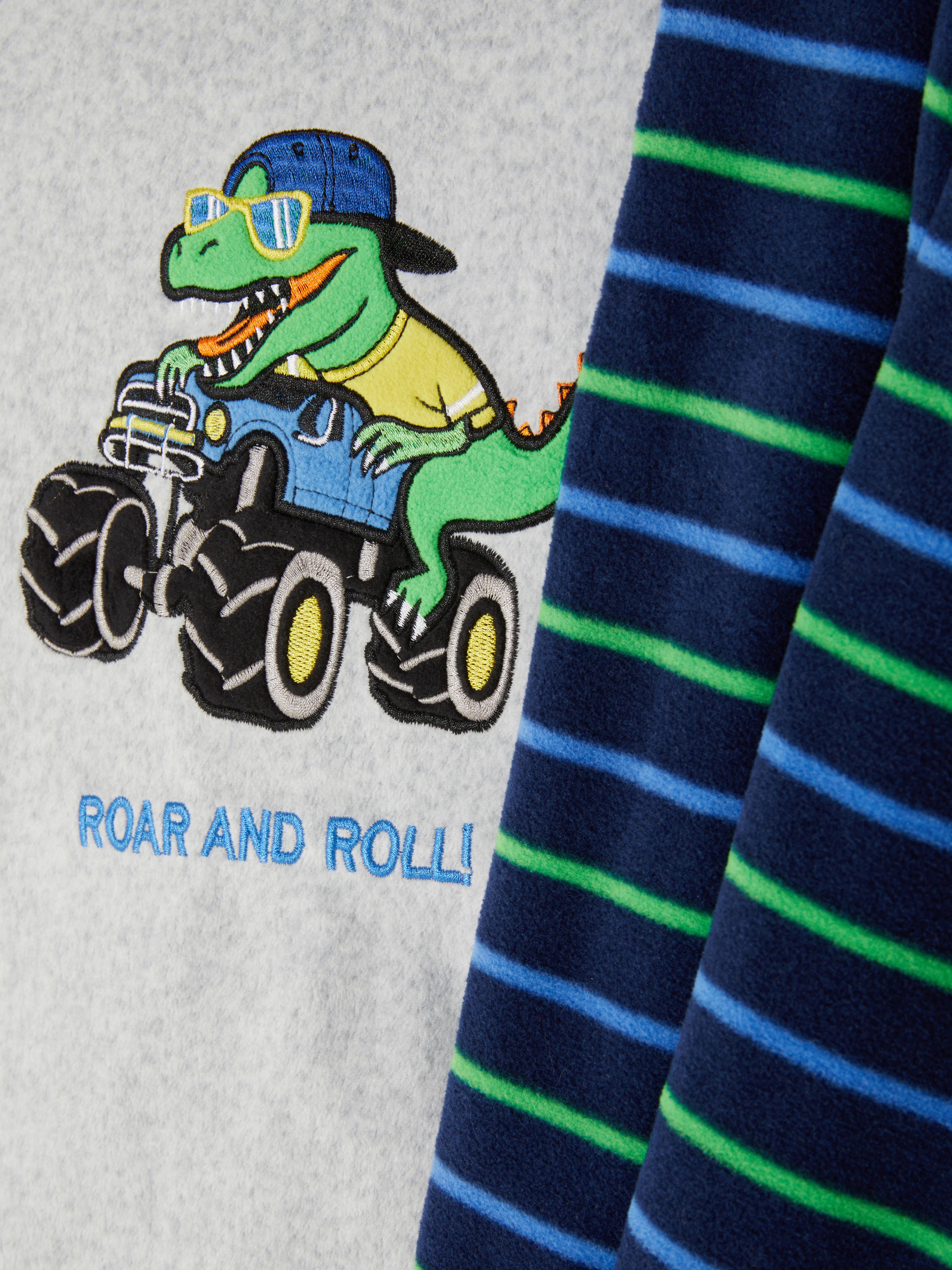 Fleece-Schlafanzug mit Dinosaurier-Print