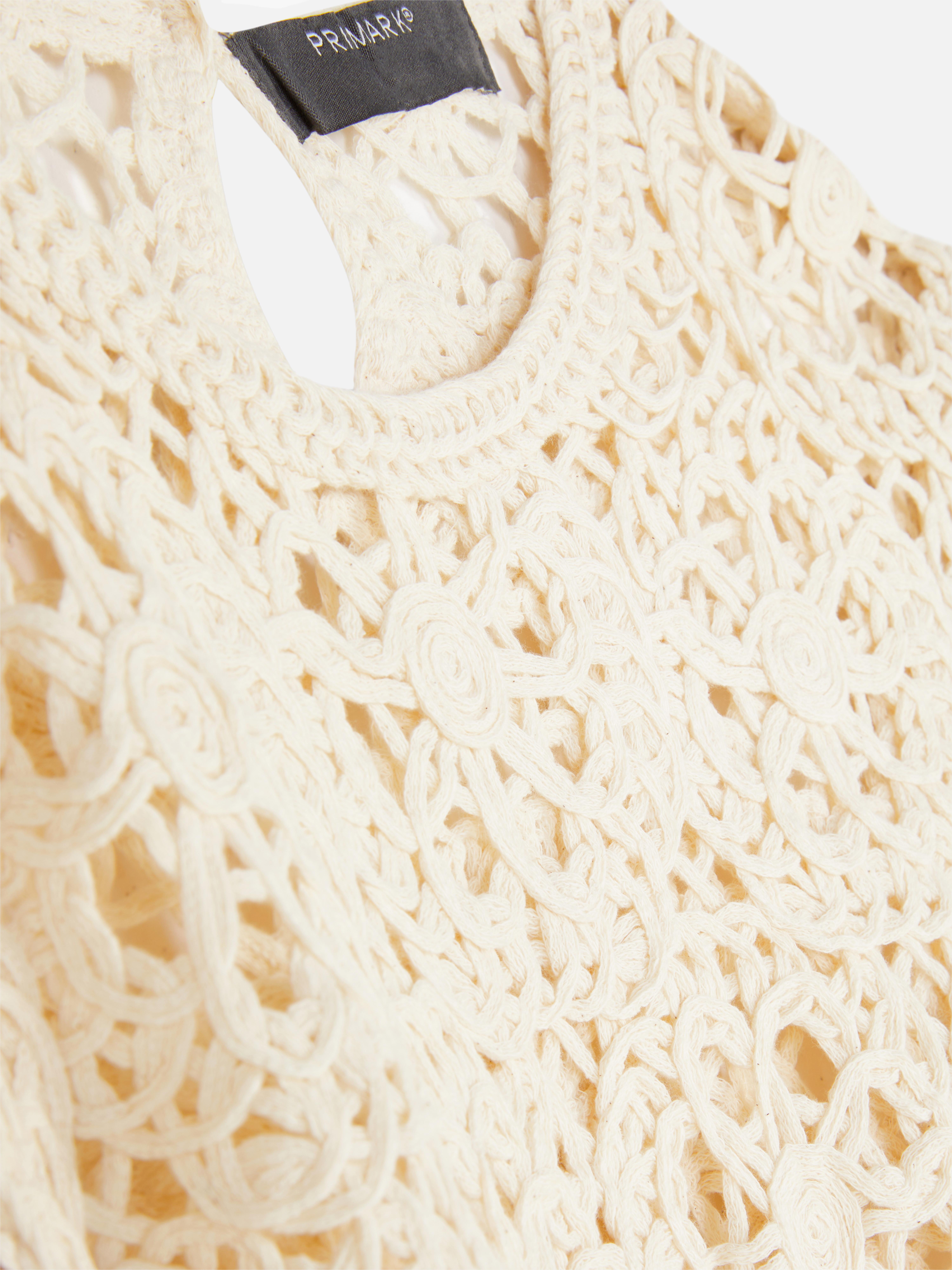 Crochet Bell Sleeve Crop Top