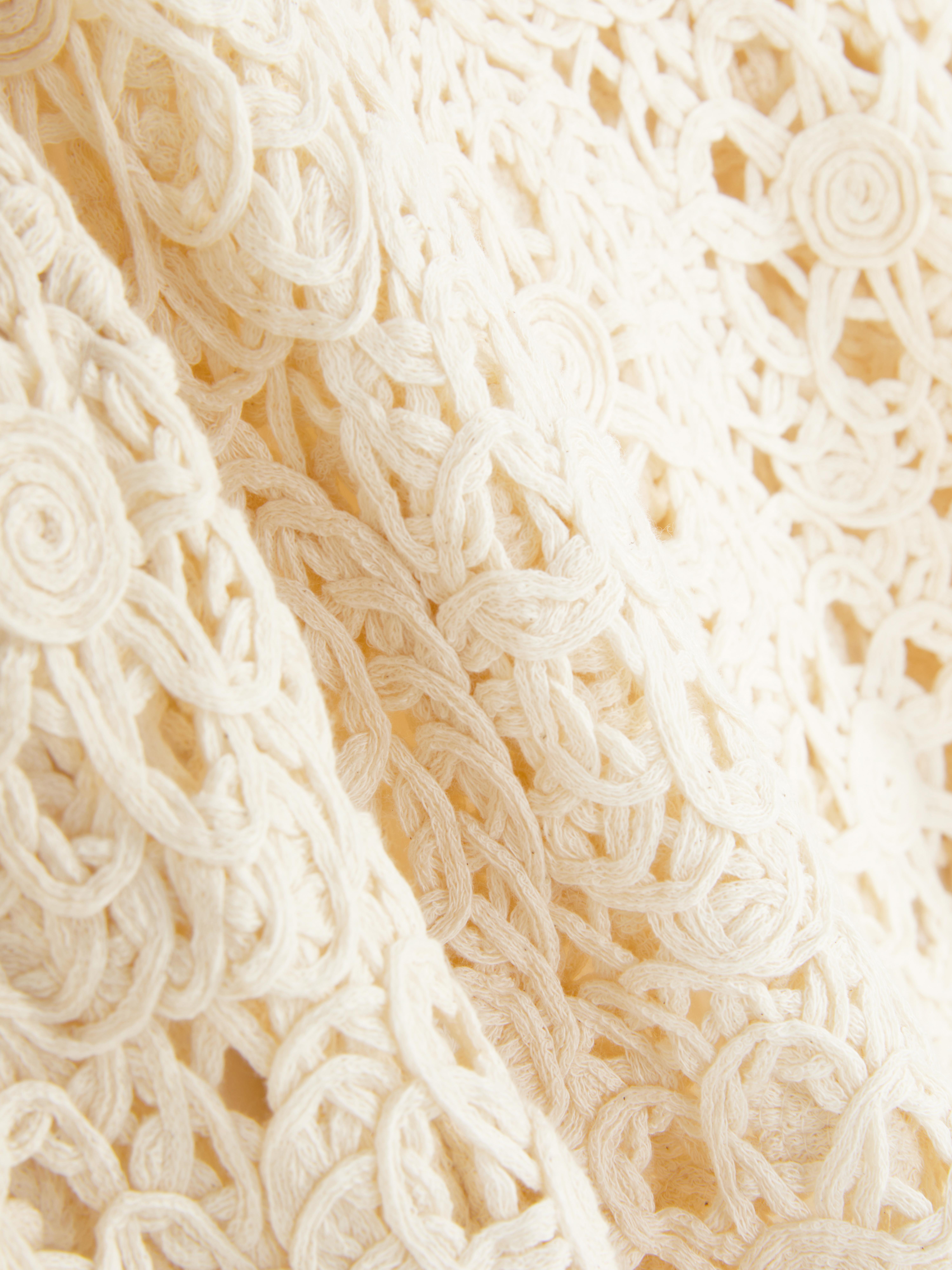 Crochet Bell Sleeve Crop Top