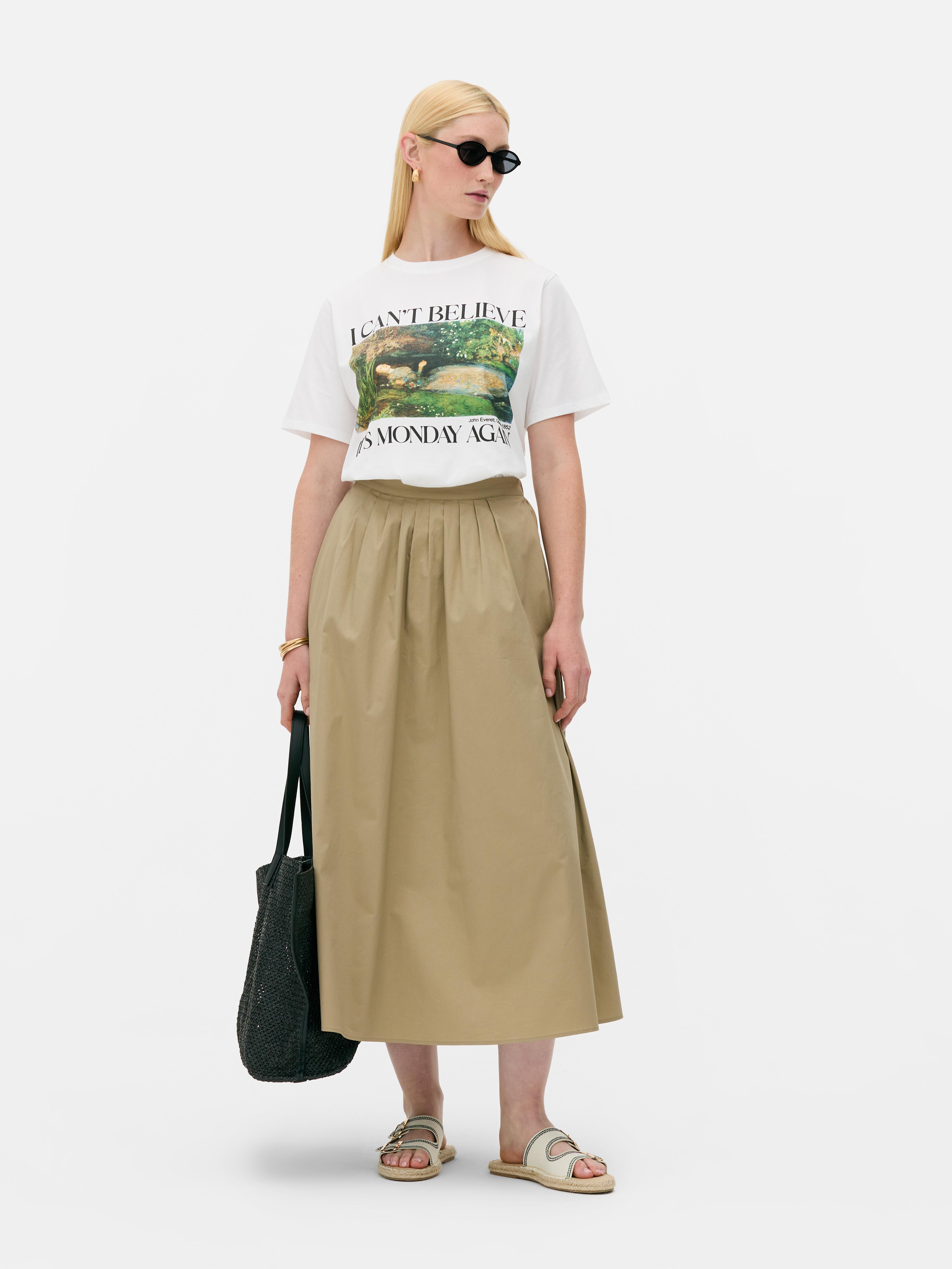 „Kunstwerk Montag“ T-Shirt mit Rundhalsausschnitt
