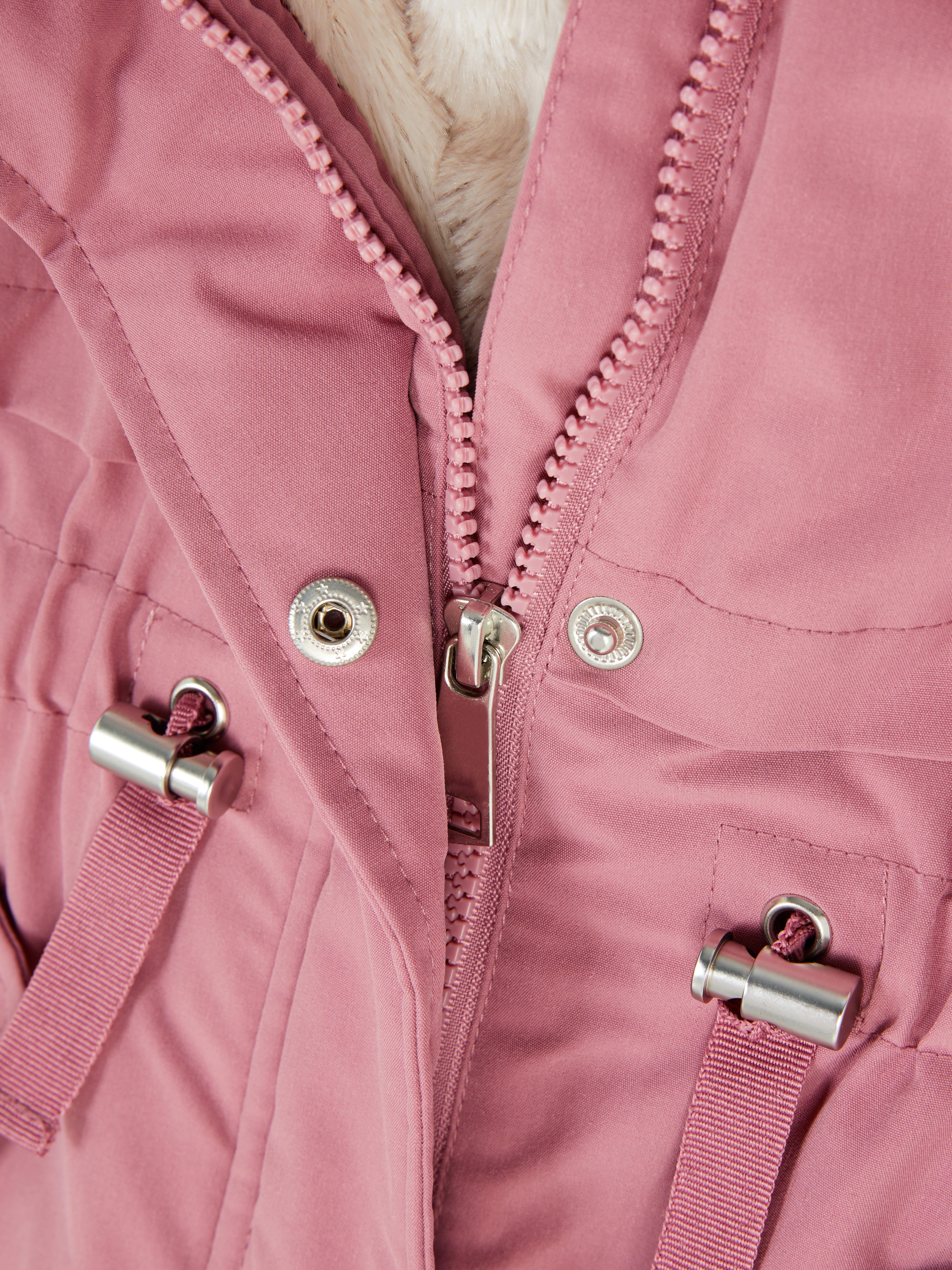 1,5-8 anos | Parka acabamento imitação pelo
