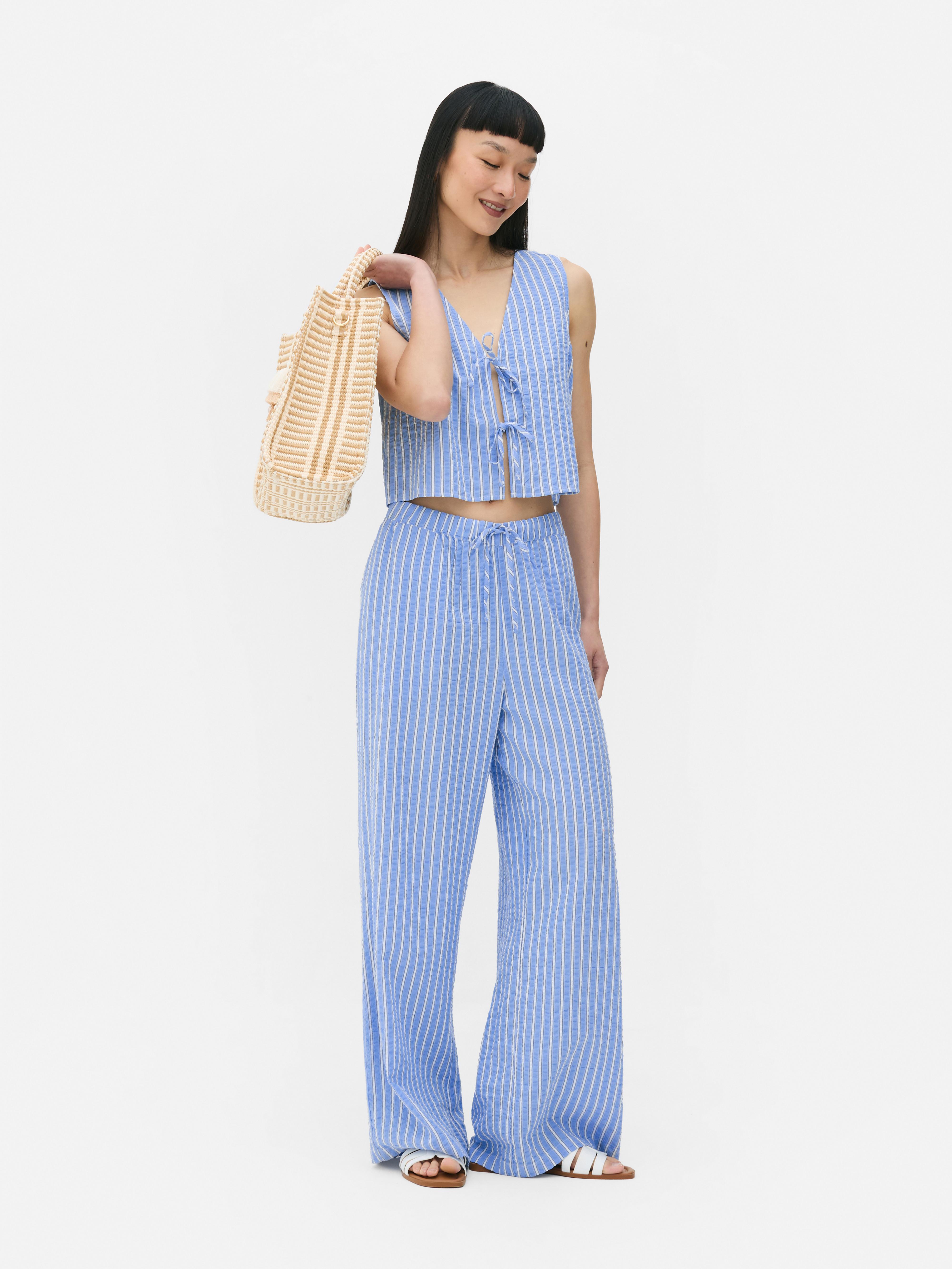 Striped Seersucker Pants