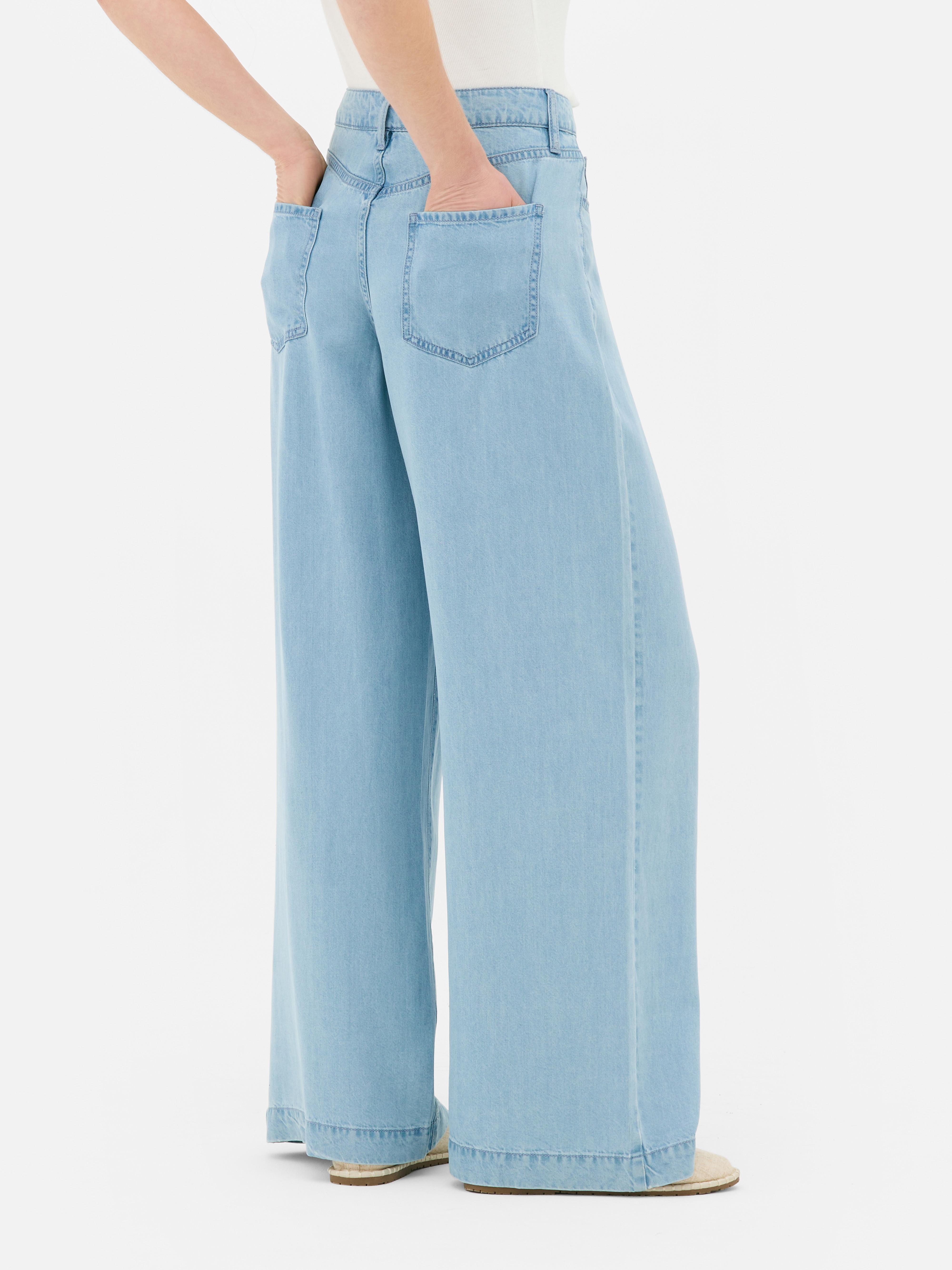 【送料&関税込】TotAme Light Blue Wide Jeans With Logo Patc 073124_KIDSUPER_AW24-PT-