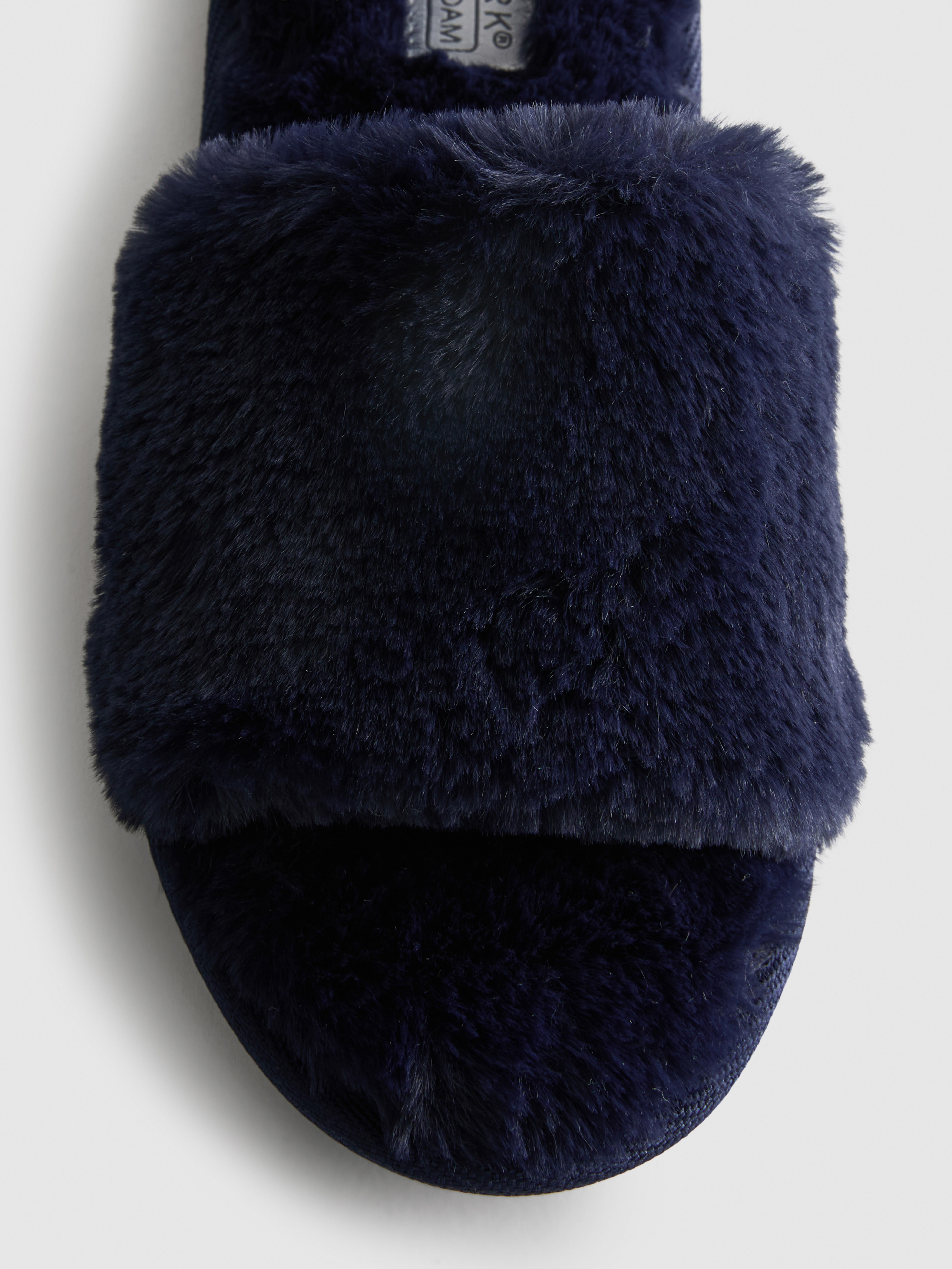 Fluffy Crossband Slippers